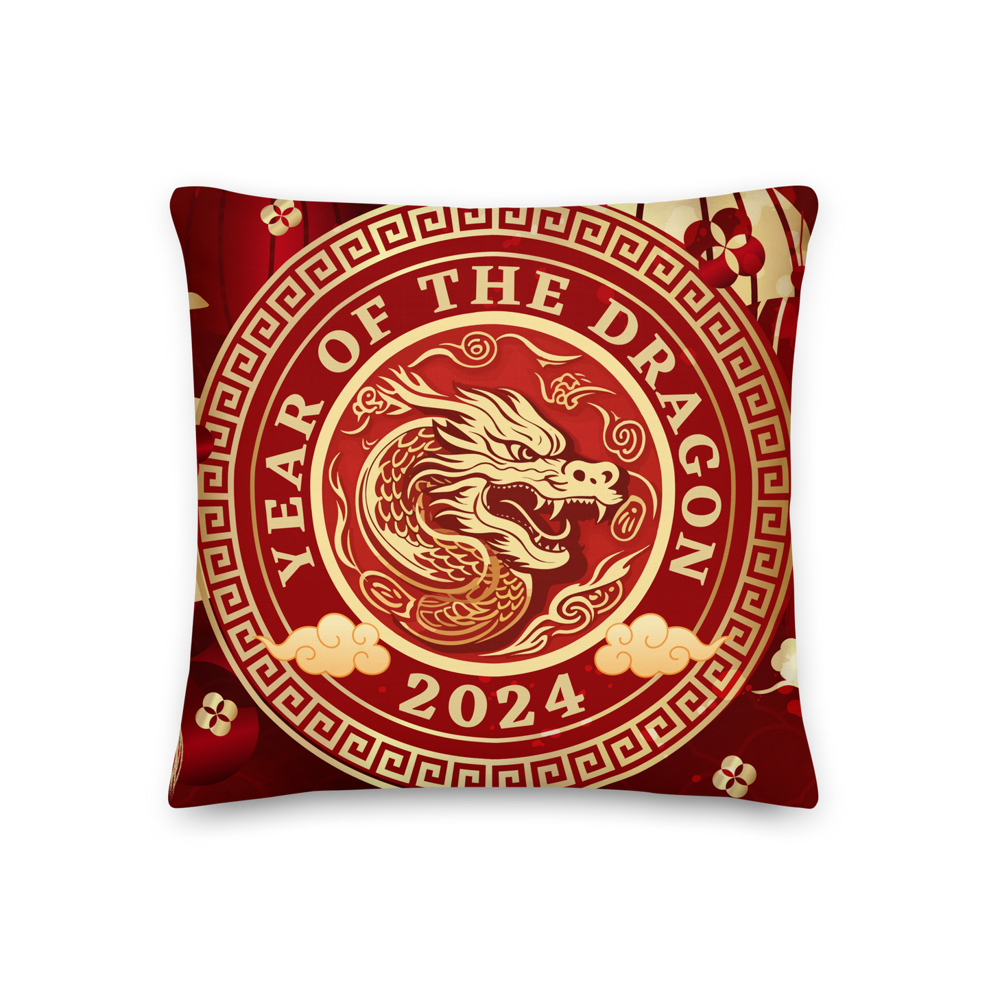 Premium Pillow | 18″×18″, 20″×12″, 22″×22″ | Year of the Dragon 2024 | Chinese Zodiac Sign 1