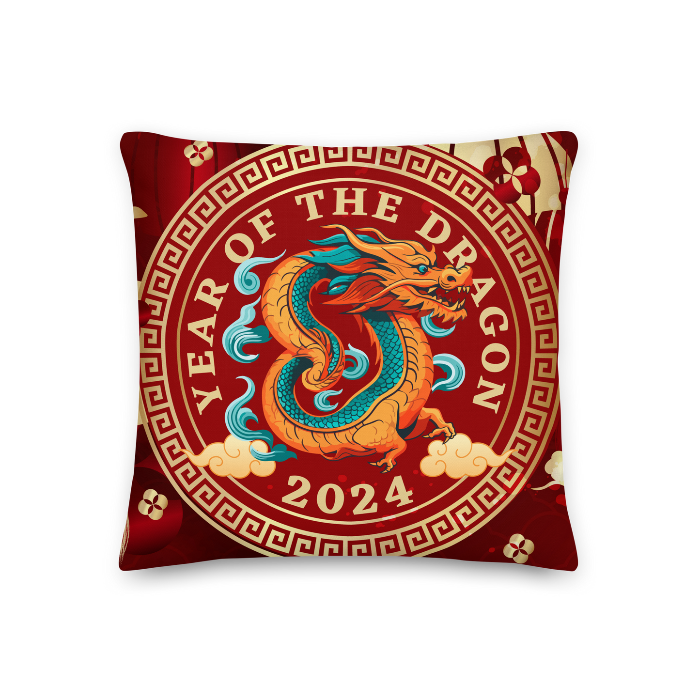 Premium Pillow | 18″×18″, 20″×12″, 22″×22″ | Year of the Dragon 2024 | Chinese Zodiac Sign 2