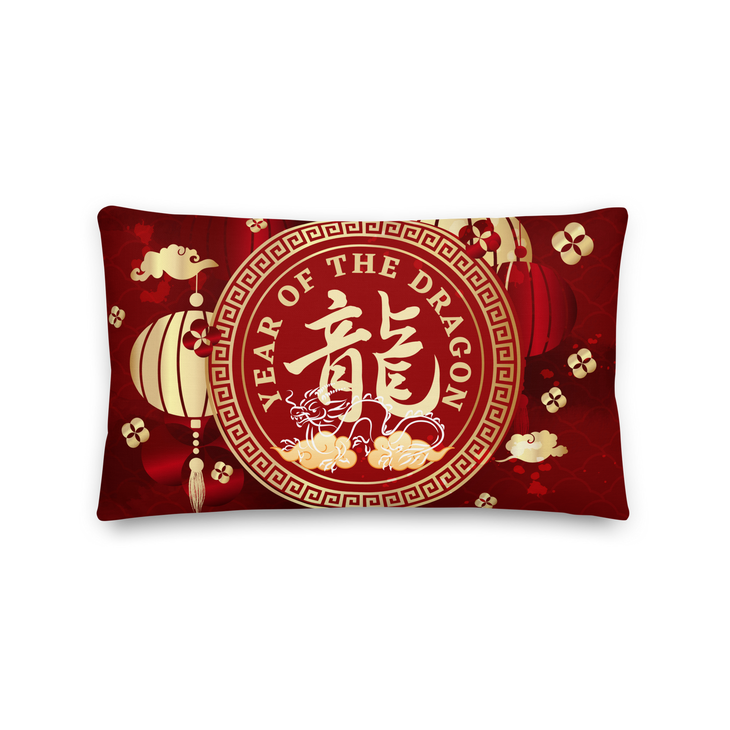 Premium Pillow | 18″×18″, 20″×12″, 22″×22″ | Year of the Dragon 2024 | Chinese Zodiac Sign 1