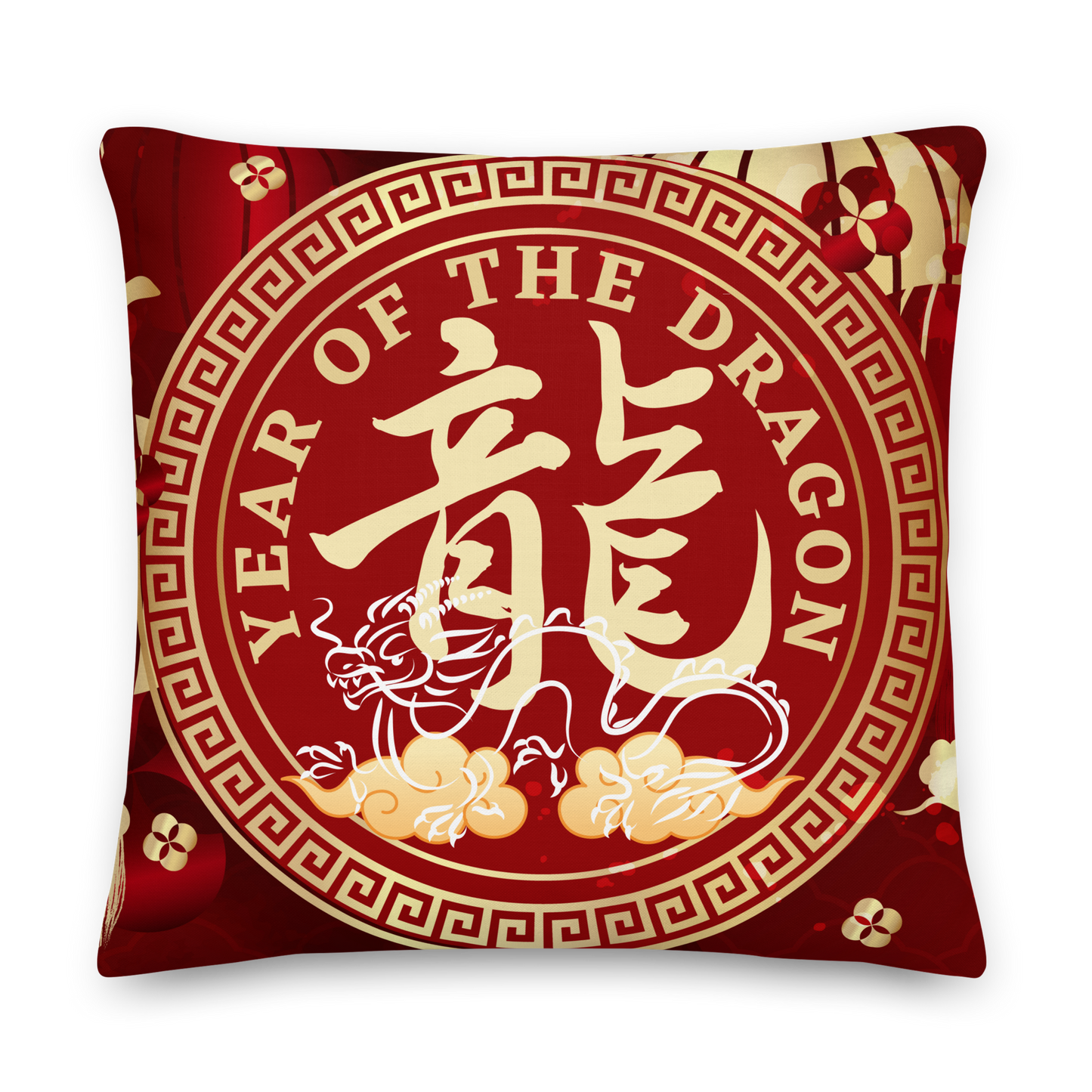 Premium Pillow | 18″×18″, 20″×12″, 22″×22″ | Year of the Dragon 2024 | Chinese Zodiac Sign 2