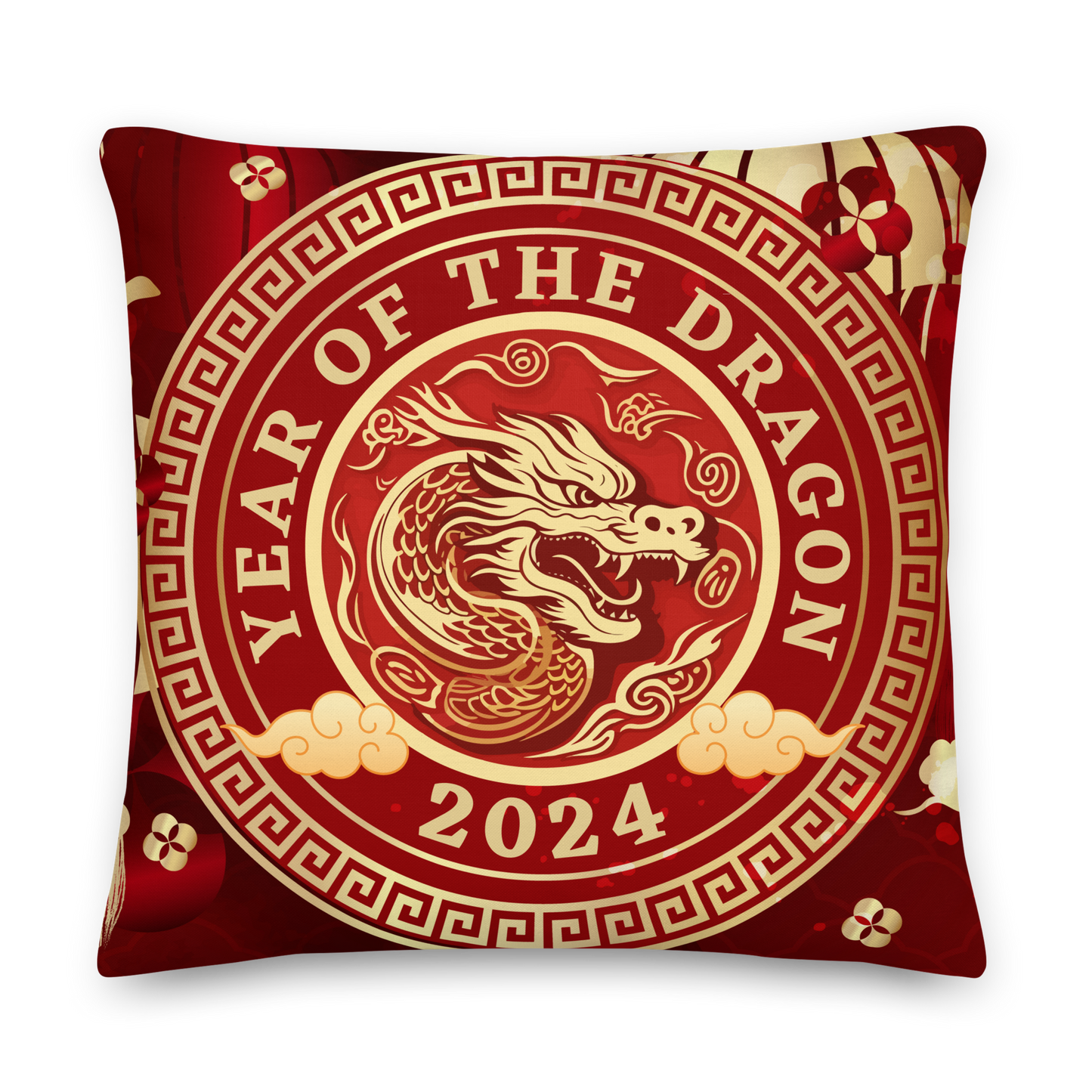 Premium Pillow | 18″×18″, 20″×12″, 22″×22″ | Year of the Dragon 2024 | Chinese Zodiac Sign 1