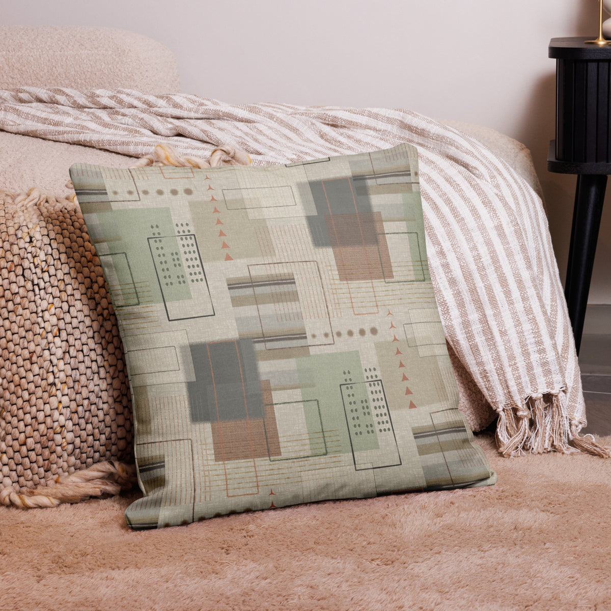 Premium Pillow Case | Geometric Patch