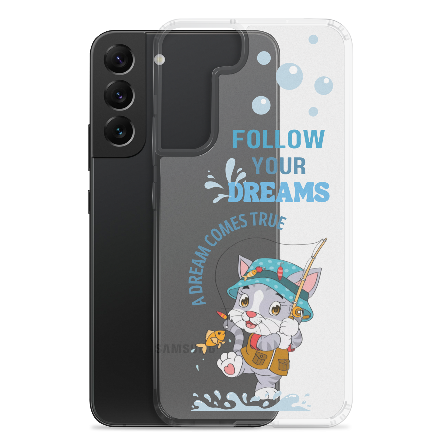 Clear Case for Samsung Galaxy S22, S22 Plus, S22 Ultra | Dream Cat