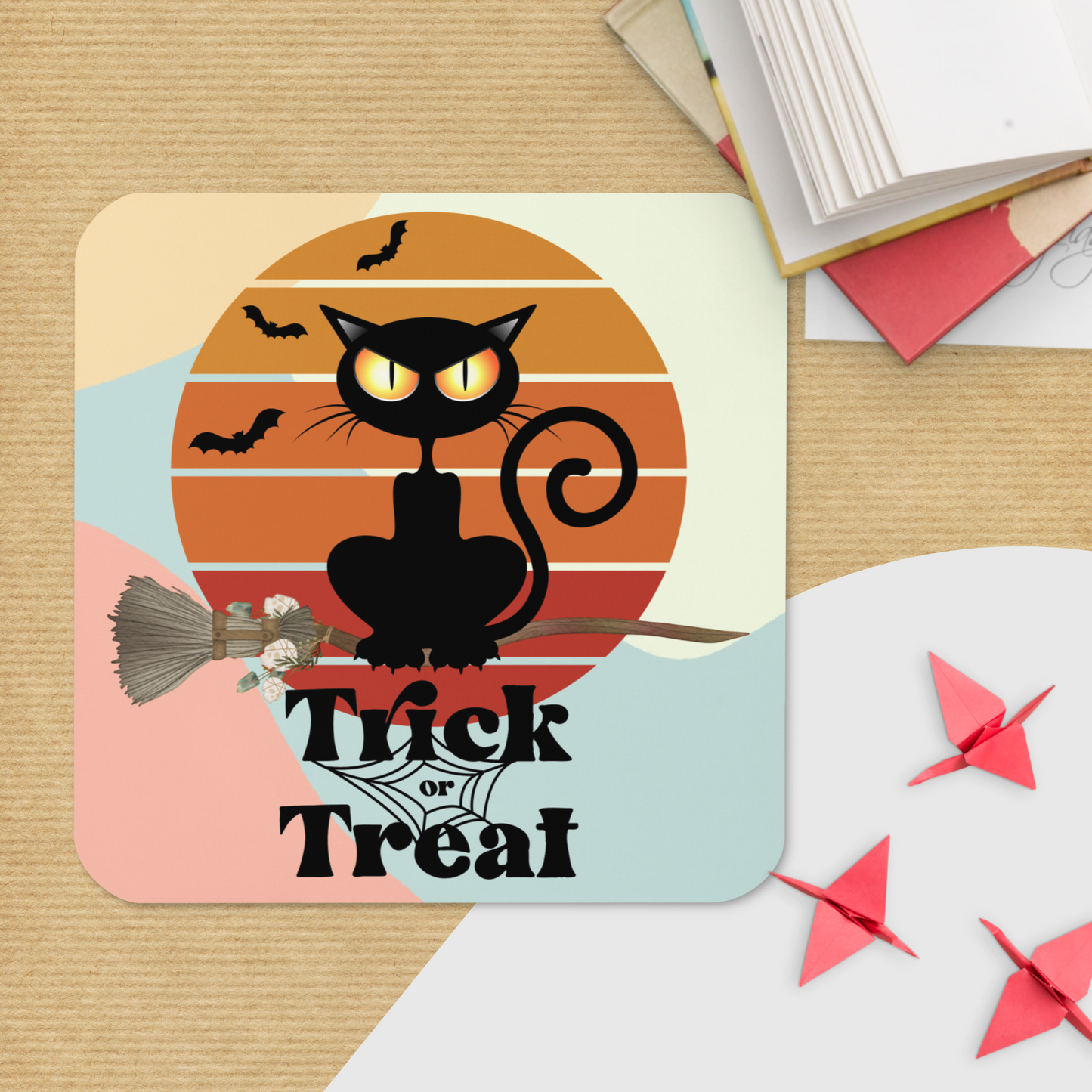 Cork-back coaster | The Witch Cat's Trick or Treat Adventure