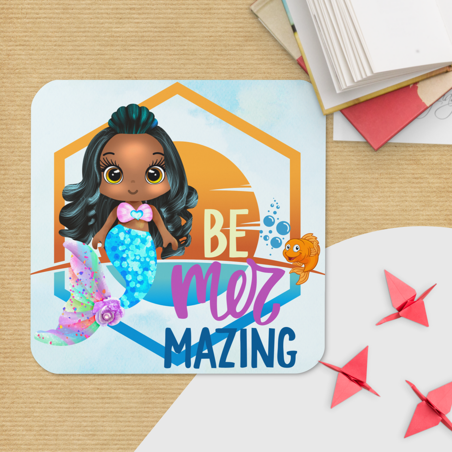 Cork-back coaster | Under the Sea Be Mer-mazing Mermaid