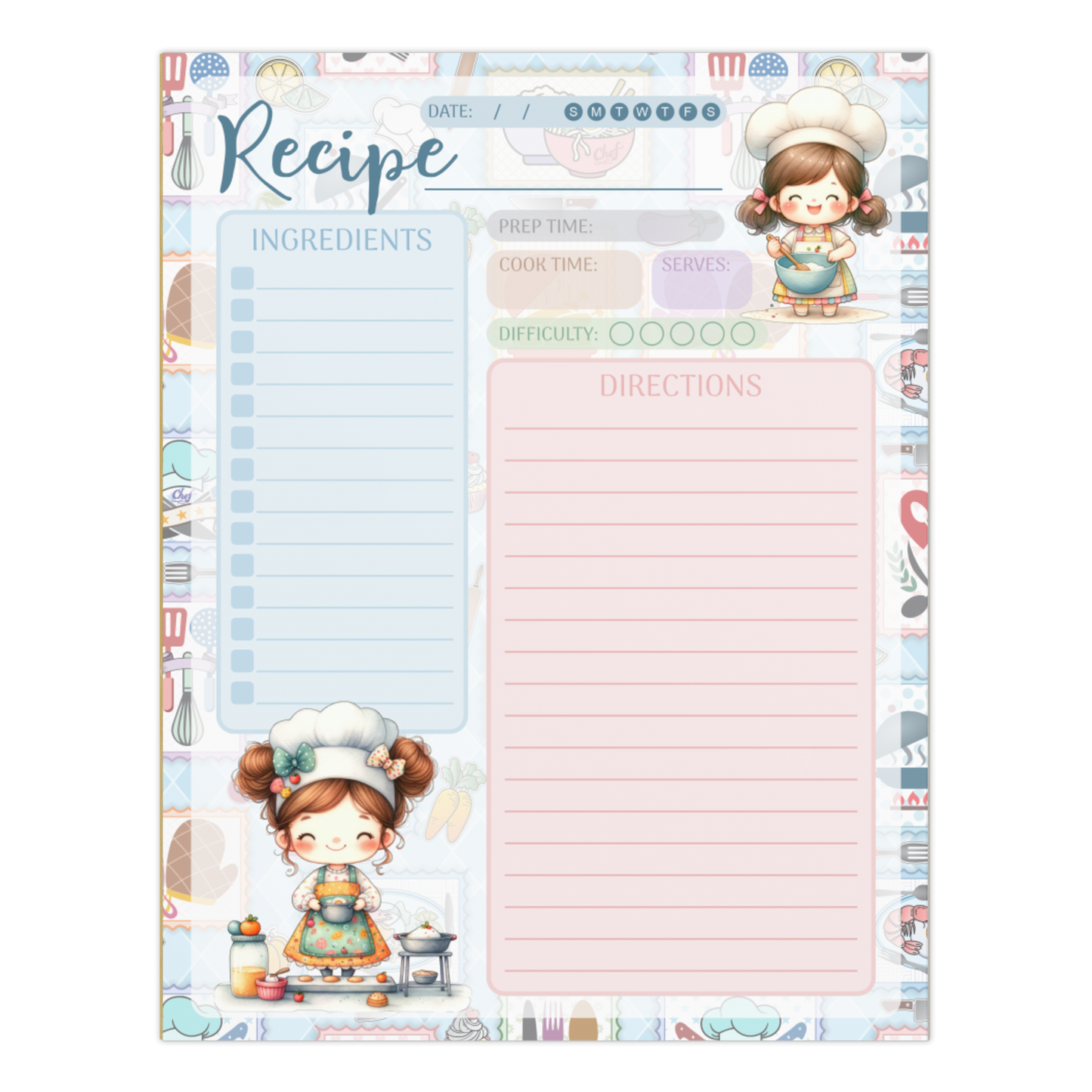 Notepad (Large) | Chef Recipe Notepad 3
