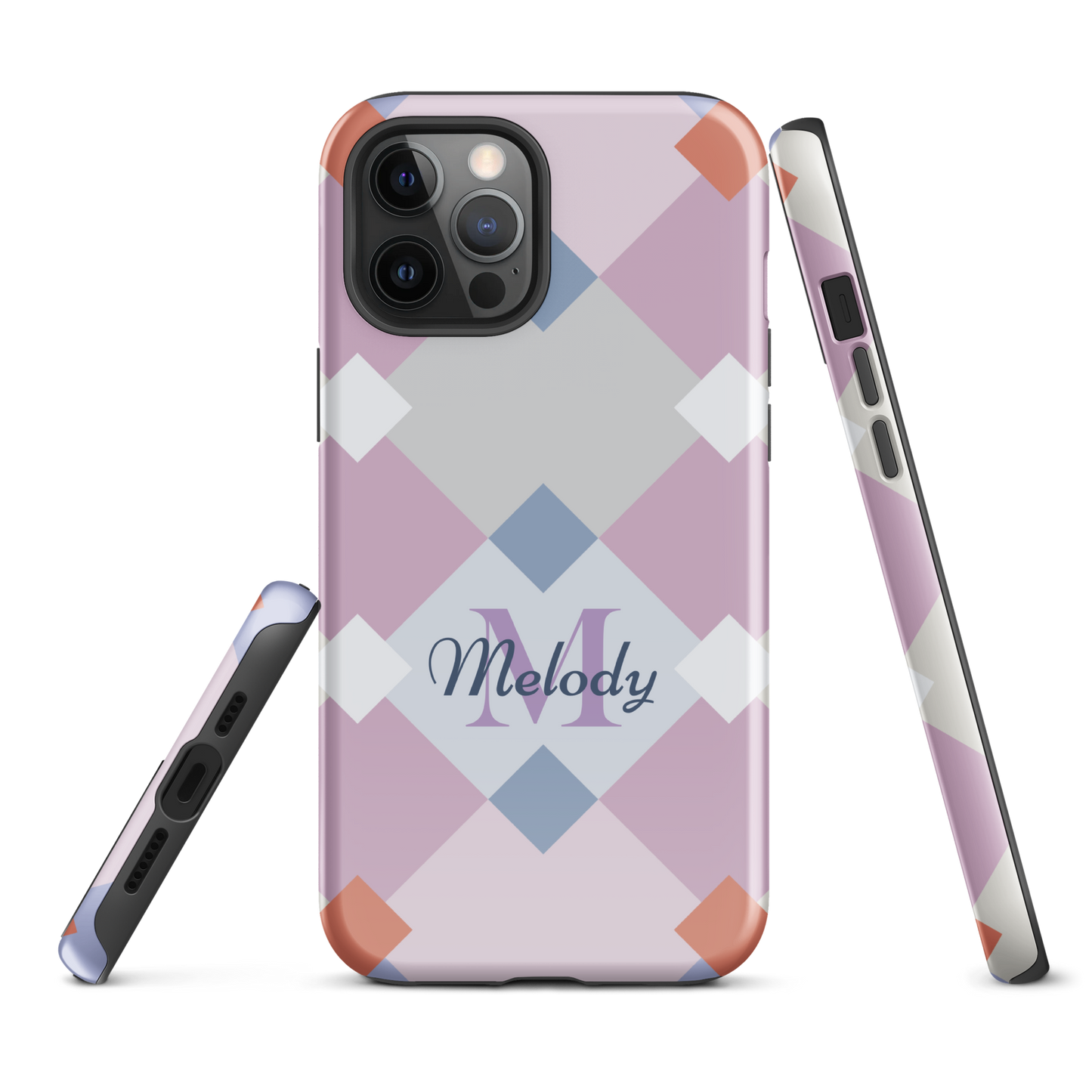 Tough case for iPhone 11, 12, 13, 14, 15 Variations | Personalized Geometric Shaped