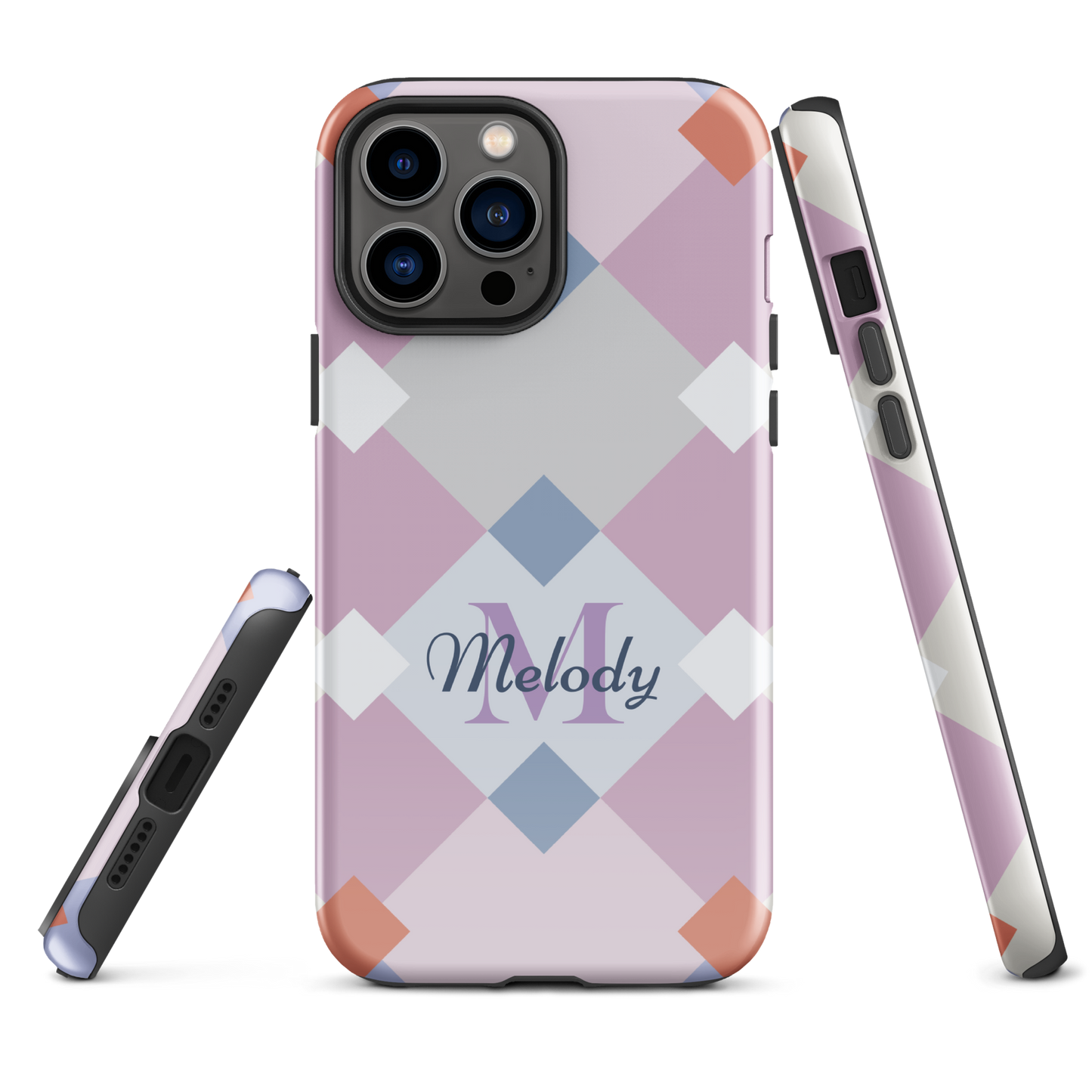 Tough case for iPhone 11, 12, 13, 14, 15 Variations | Personalized Geometric Shaped