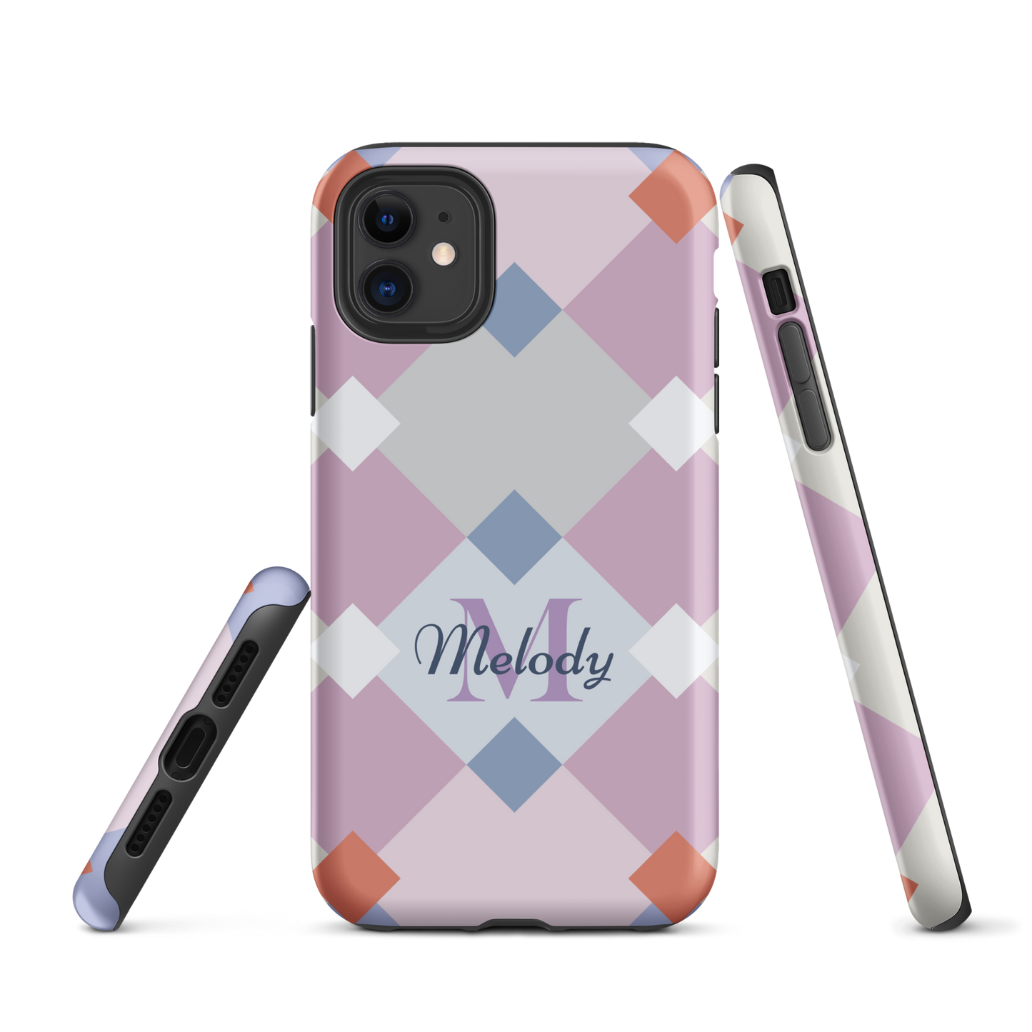 Tough case for iPhone 11, 12, 13, 14, 15 Variations | Personalized Geometric Shaped