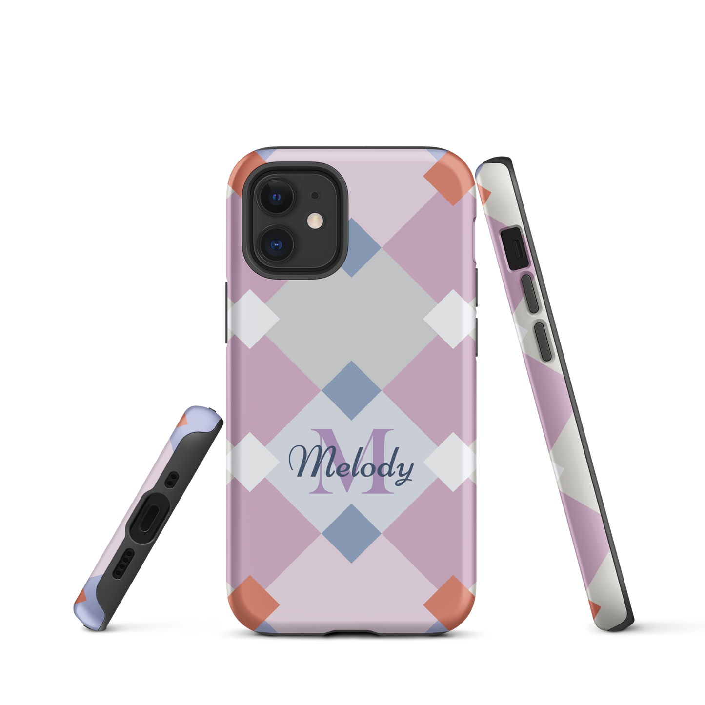 Tough case for iPhone 11, 12, 13, 14, 15 Variations | Personalized Geometric Shaped