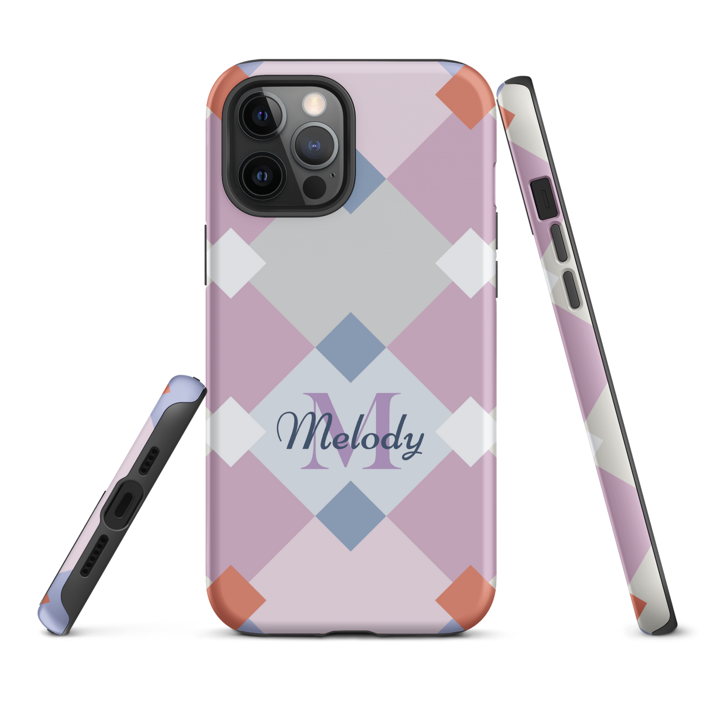 Tough case for iPhone 11, 12, 13, 14, 15 Variations | Personalized Geometric Shaped