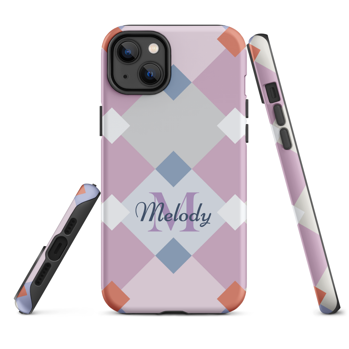 Tough case for iPhone 11, 12, 13, 14, 15 Variations | Personalized Geometric Shaped