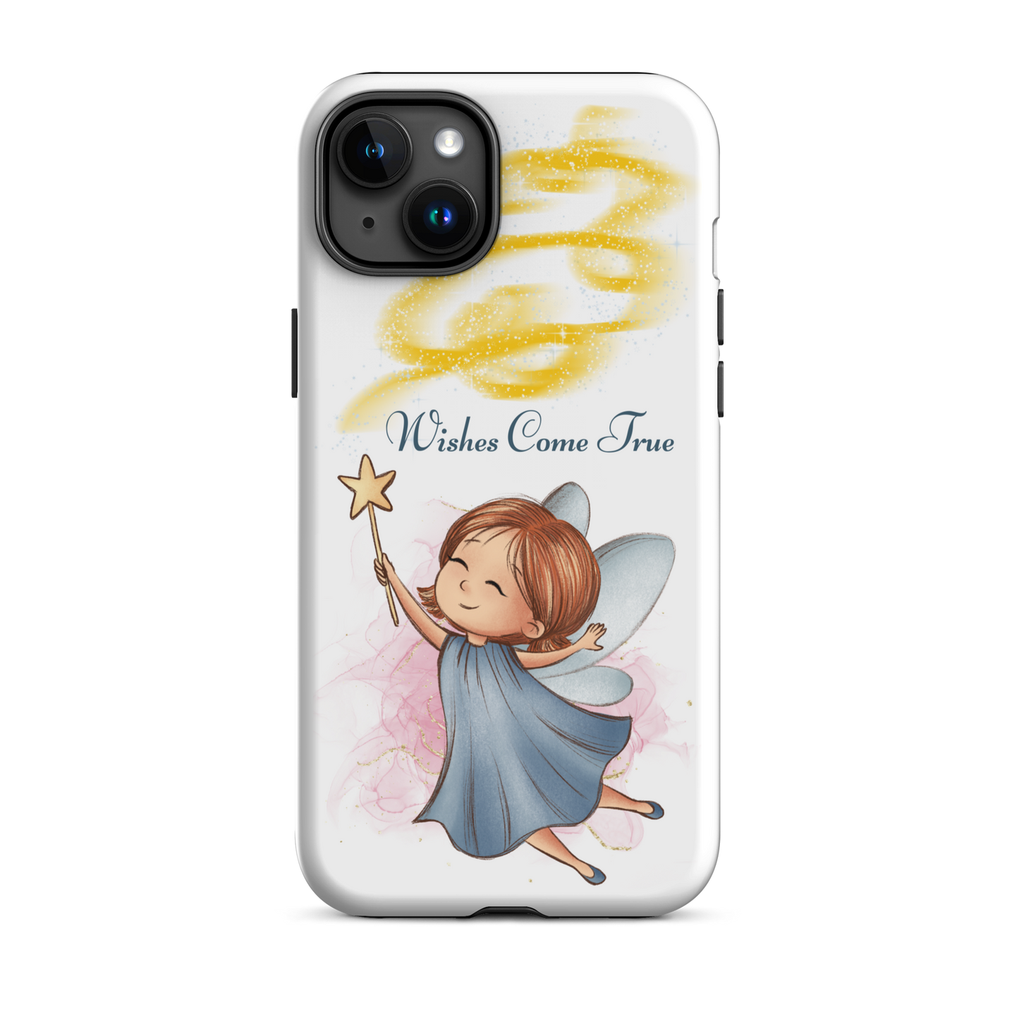 Tough case for iPhone 11, 12, 13, 14, 15, 16 Variations | Wishes Come True - Blue Fairy