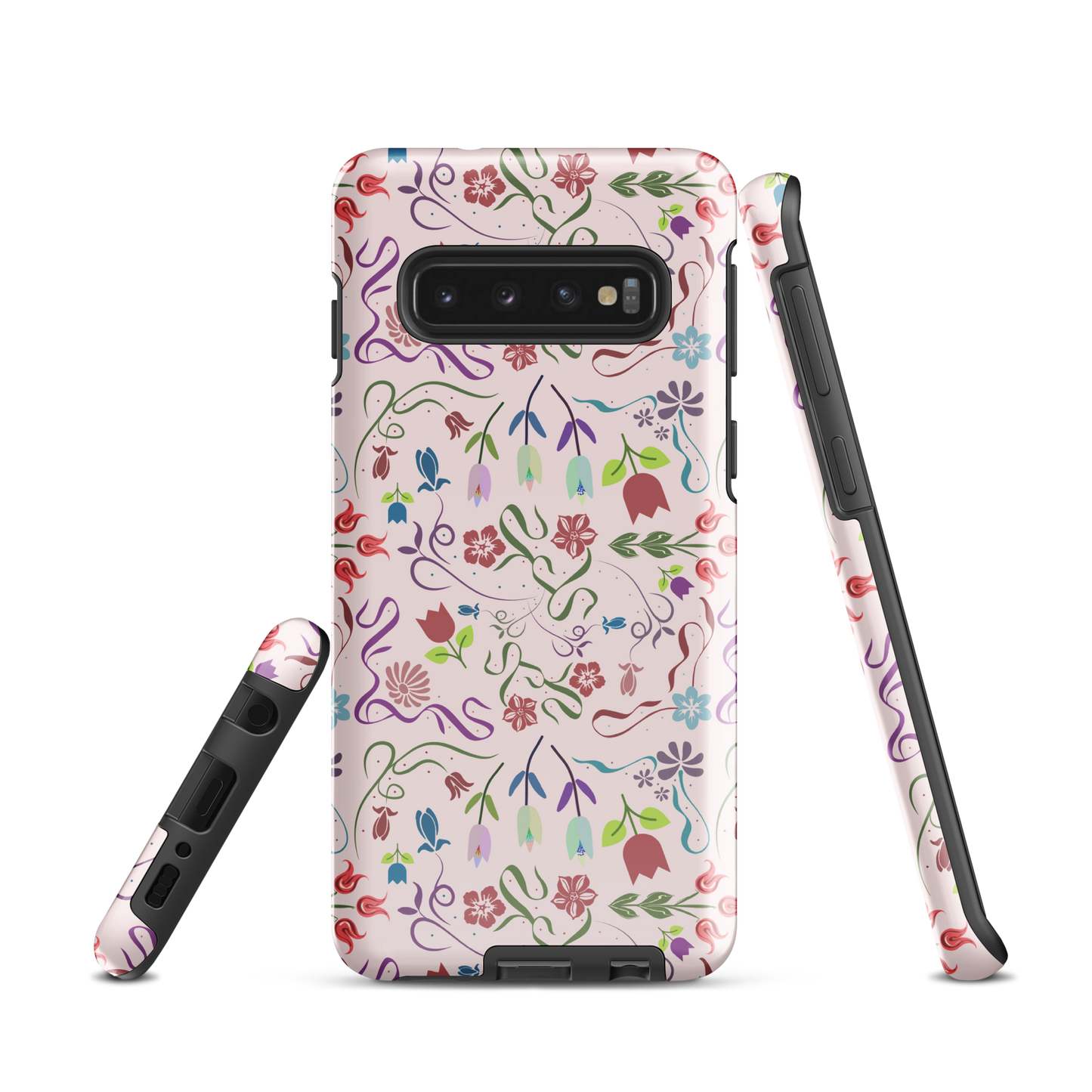 Tough case for Samsung Galaxy Variations | Pink Floral Spring Garden