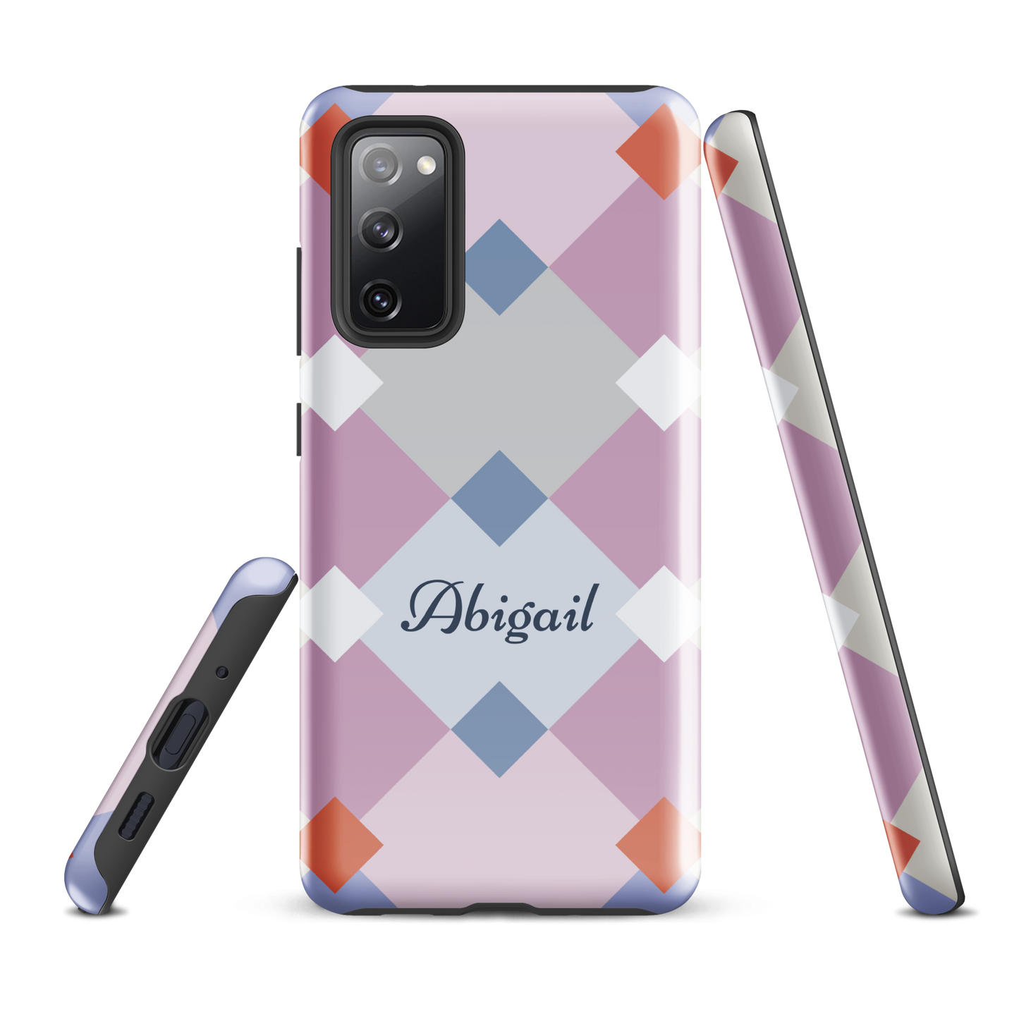 Tough case for Samsung Galaxy Variations | Add Your Name Geometric Shaped