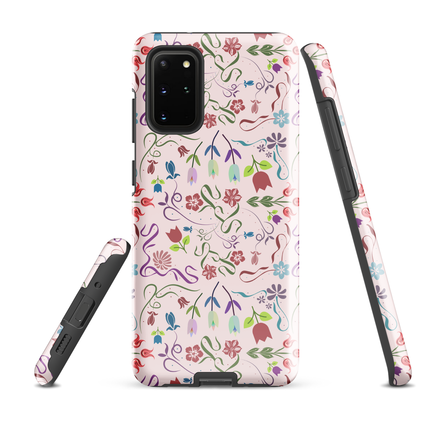 Tough case for Samsung Galaxy Variations | Pink Floral Spring Garden