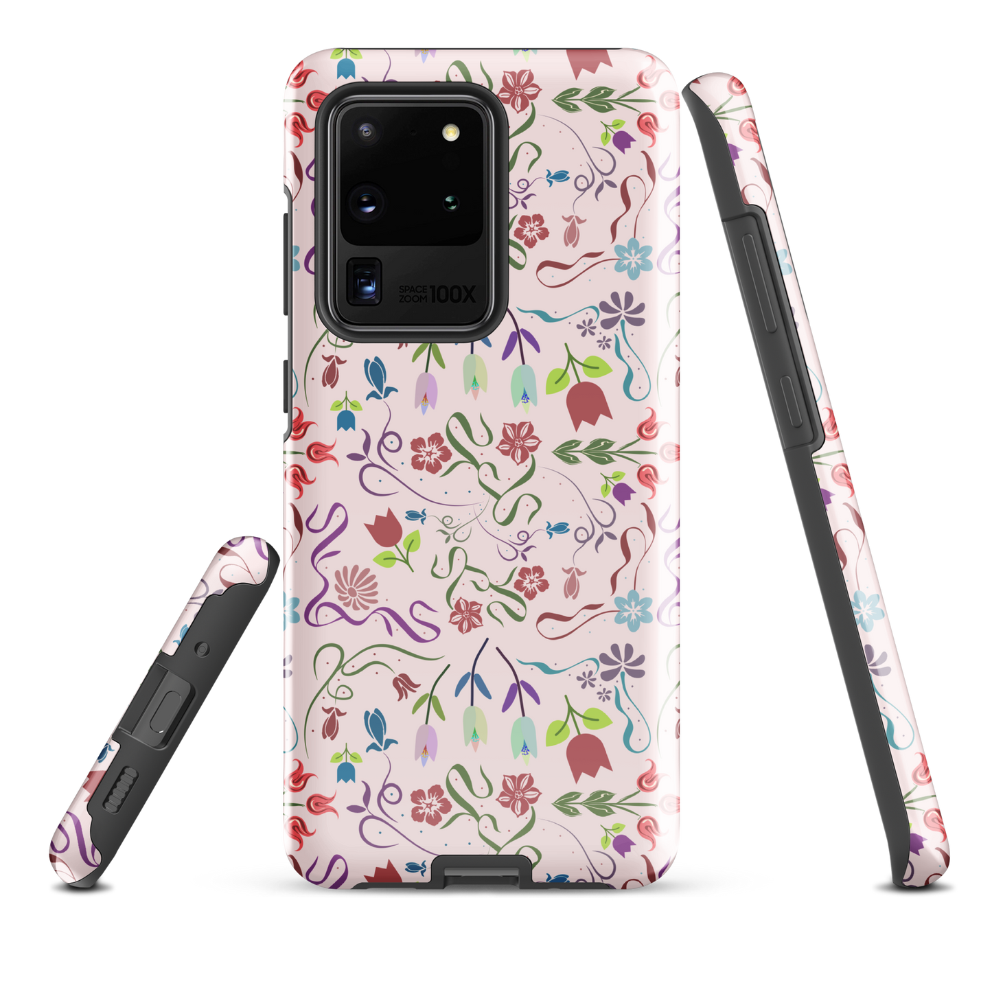 Tough case for Samsung Galaxy Variations | Pink Floral Spring Garden