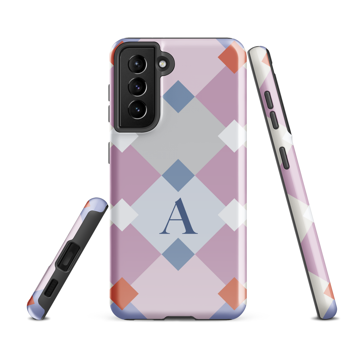 Tough case for Samsung Galaxy Variations | Monogramed Geometric Shaped