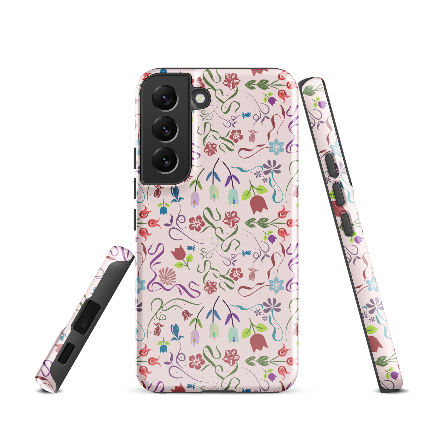 Tough case for Samsung Galaxy Variations | Pink Floral Spring Garden