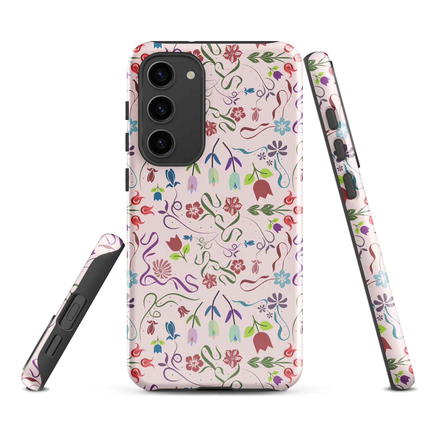 Tough case for Samsung Galaxy Variations | Pink Floral Spring Garden