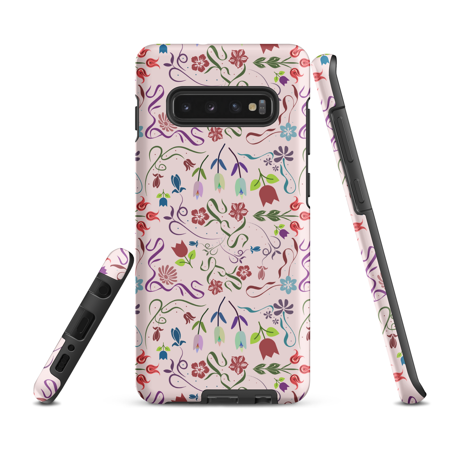 Tough case for Samsung Galaxy Variations | Pink Floral Spring Garden