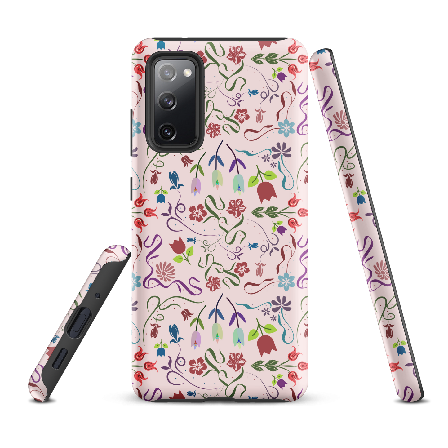 Tough case for Samsung Galaxy Variations | Pink Floral Spring Garden