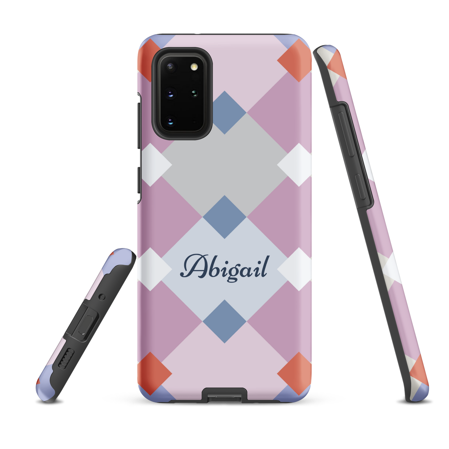 Tough case for Samsung Galaxy Variations | Add Your Name Geometric Shaped