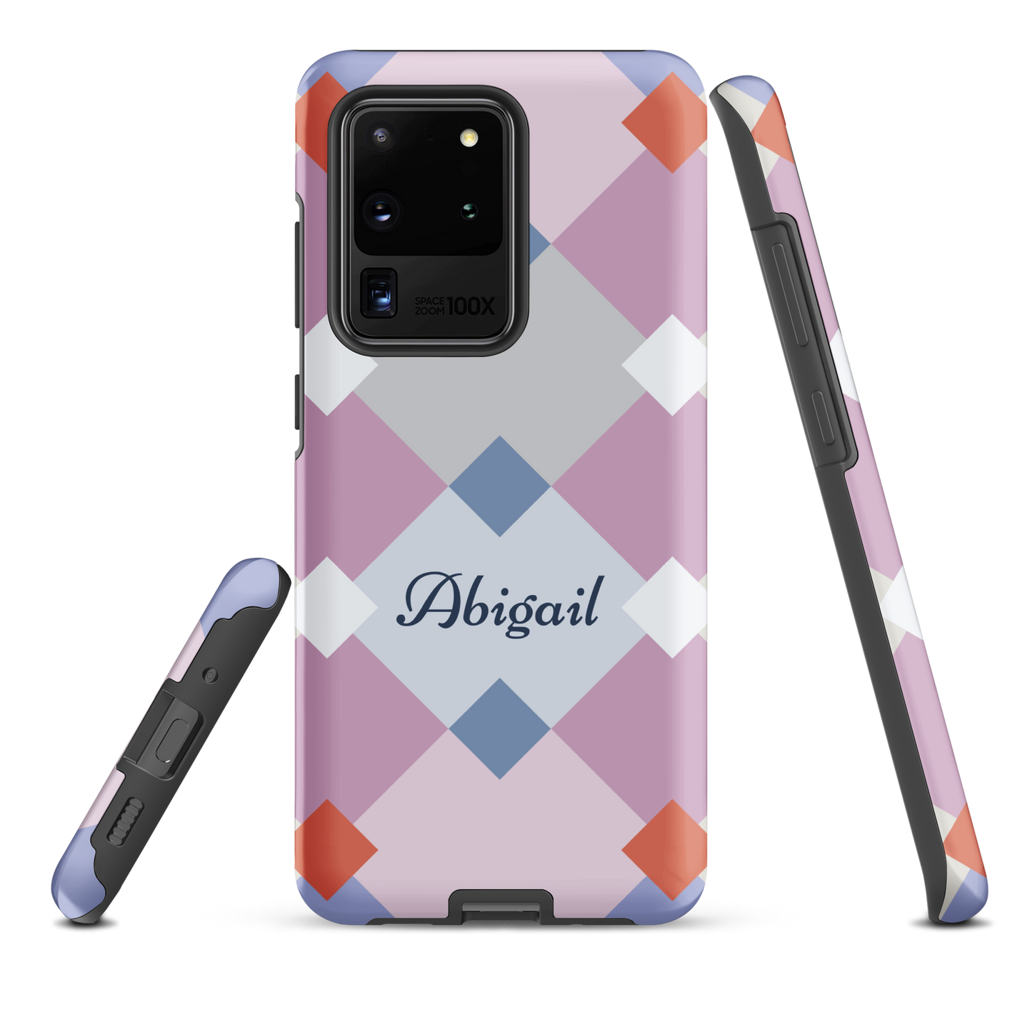 Tough case for Samsung Galaxy Variations | Add Your Name Geometric Shaped