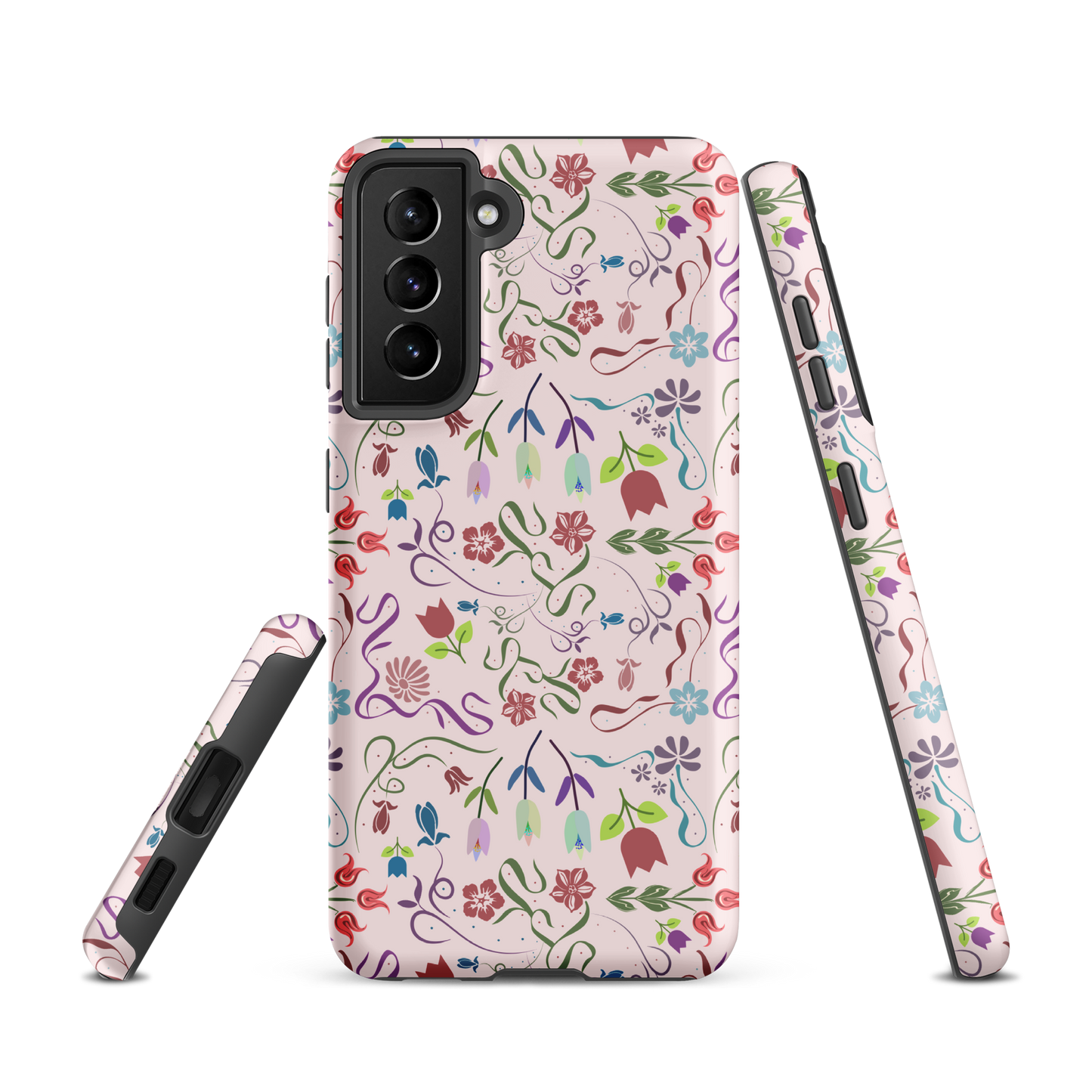 Tough case for Samsung Galaxy Variations | Pink Floral Spring Garden