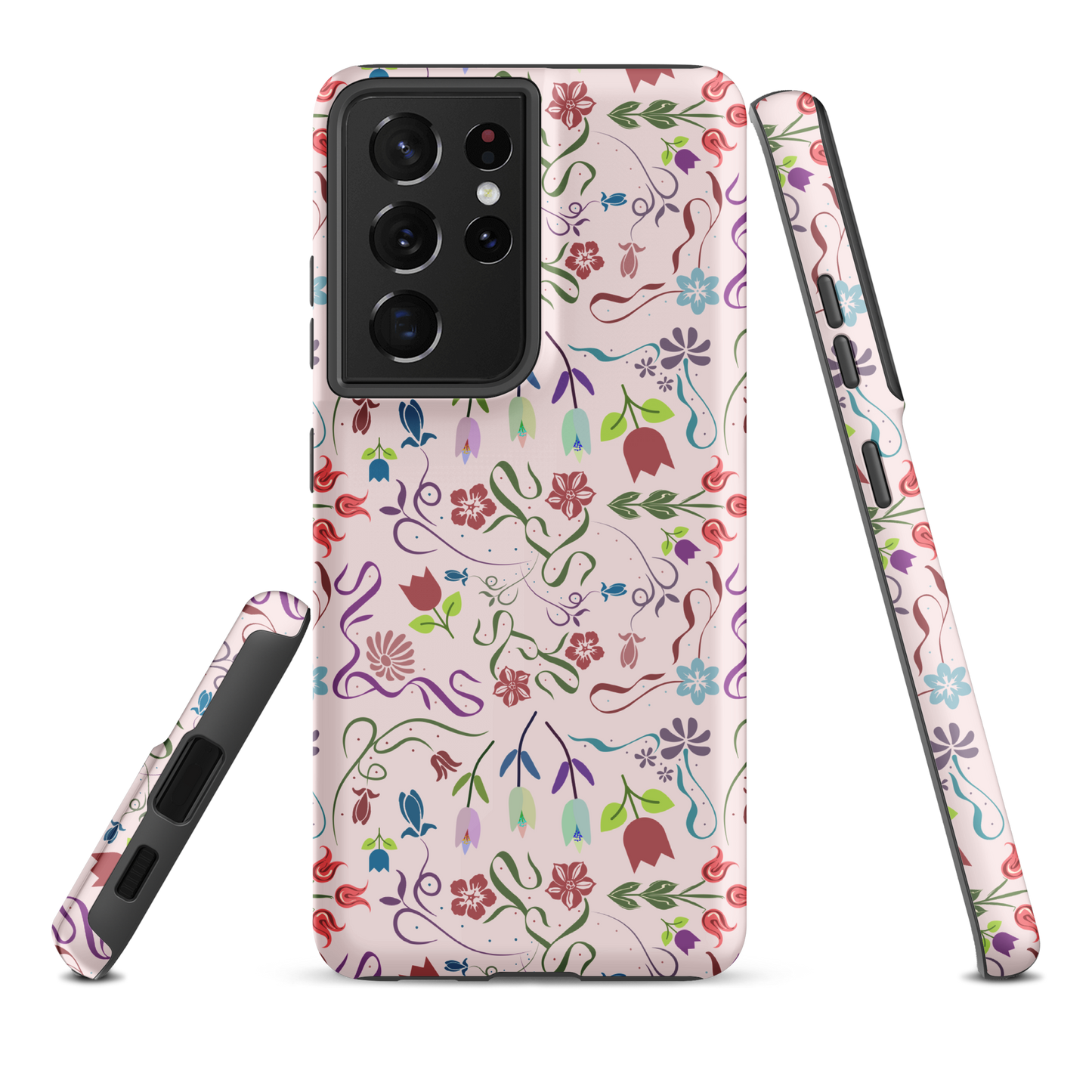 Tough case for Samsung Galaxy Variations | Pink Floral Spring Garden