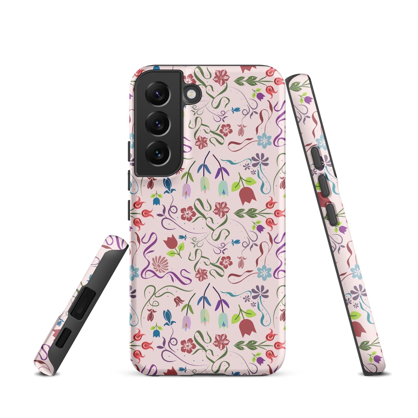 Tough case for Samsung Galaxy Variations | Pink Floral Spring Garden