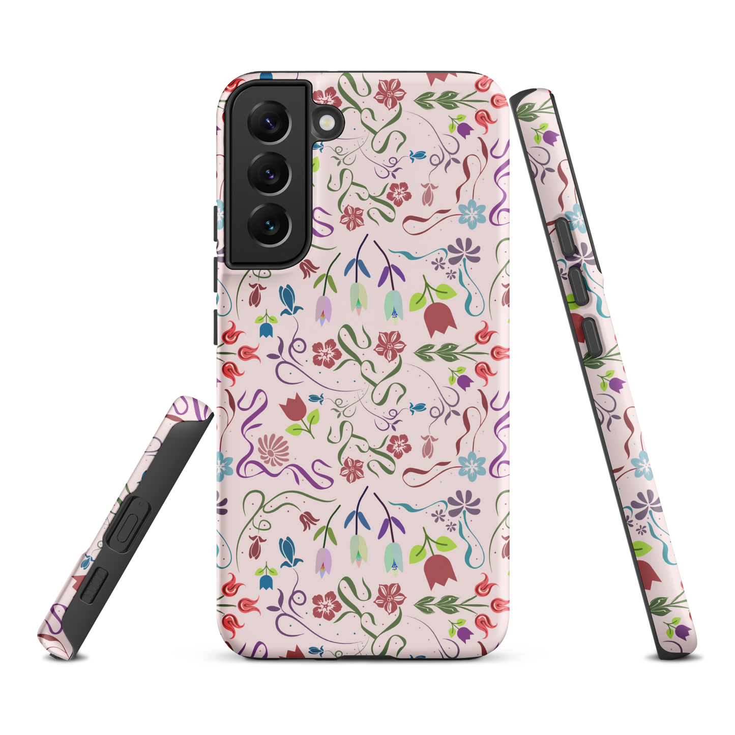 Tough case for Samsung Galaxy Variations | Pink Floral Spring Garden