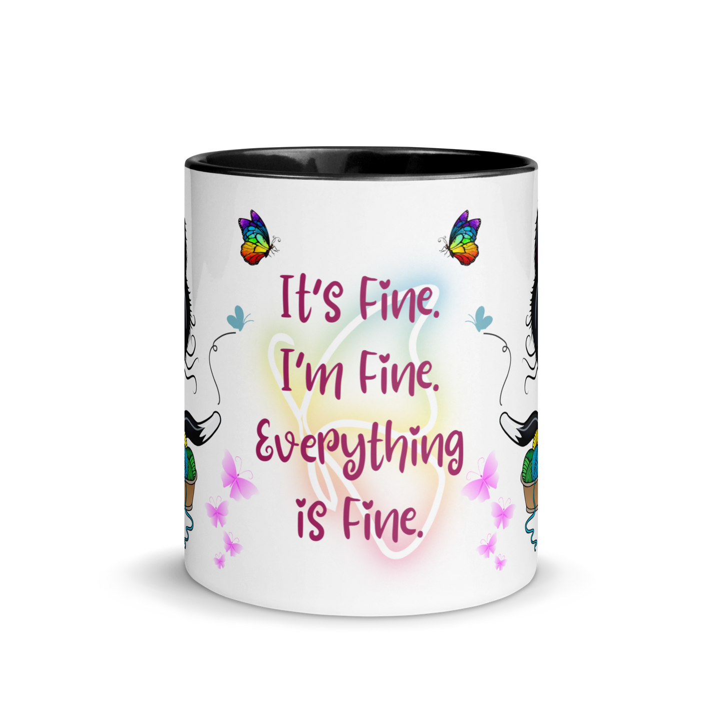 Accent Coffee Mug 11oz | It's Fine. I'm Fine. Everything is Fine.