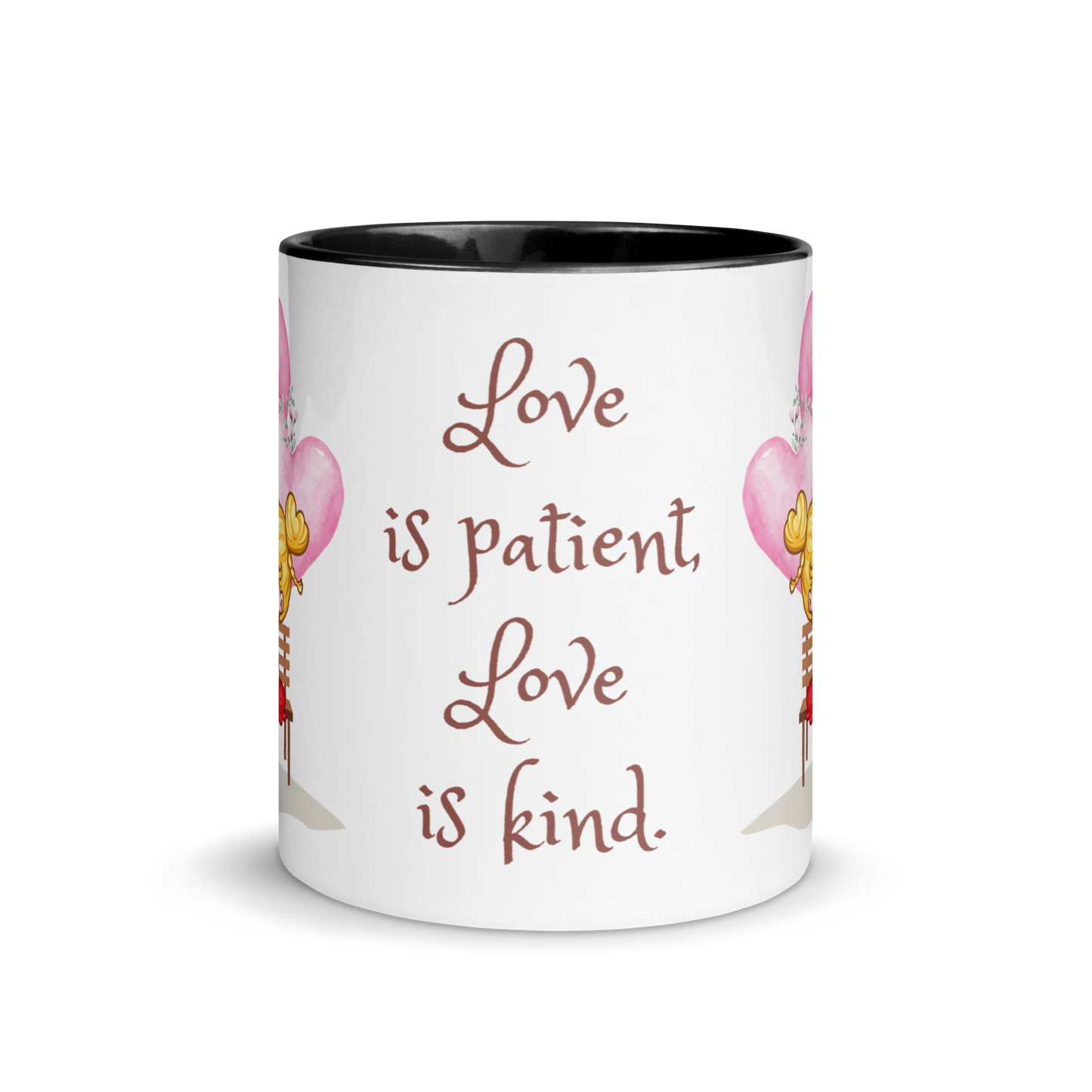 Accent Coffee Mug 11oz | Love is Patient Love is Kind | Love Themed