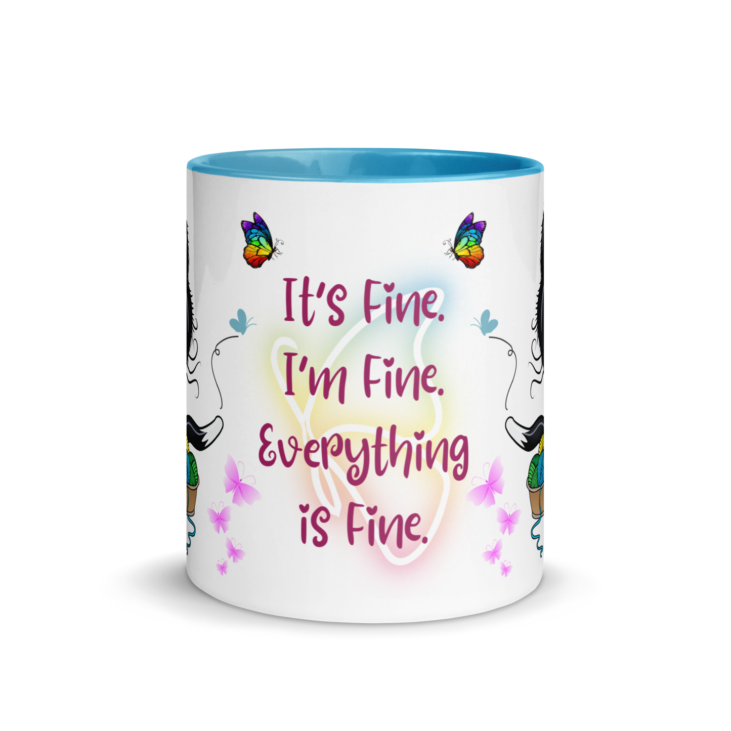 Accent Coffee Mug 11oz | It's Fine. I'm Fine. Everything is Fine.