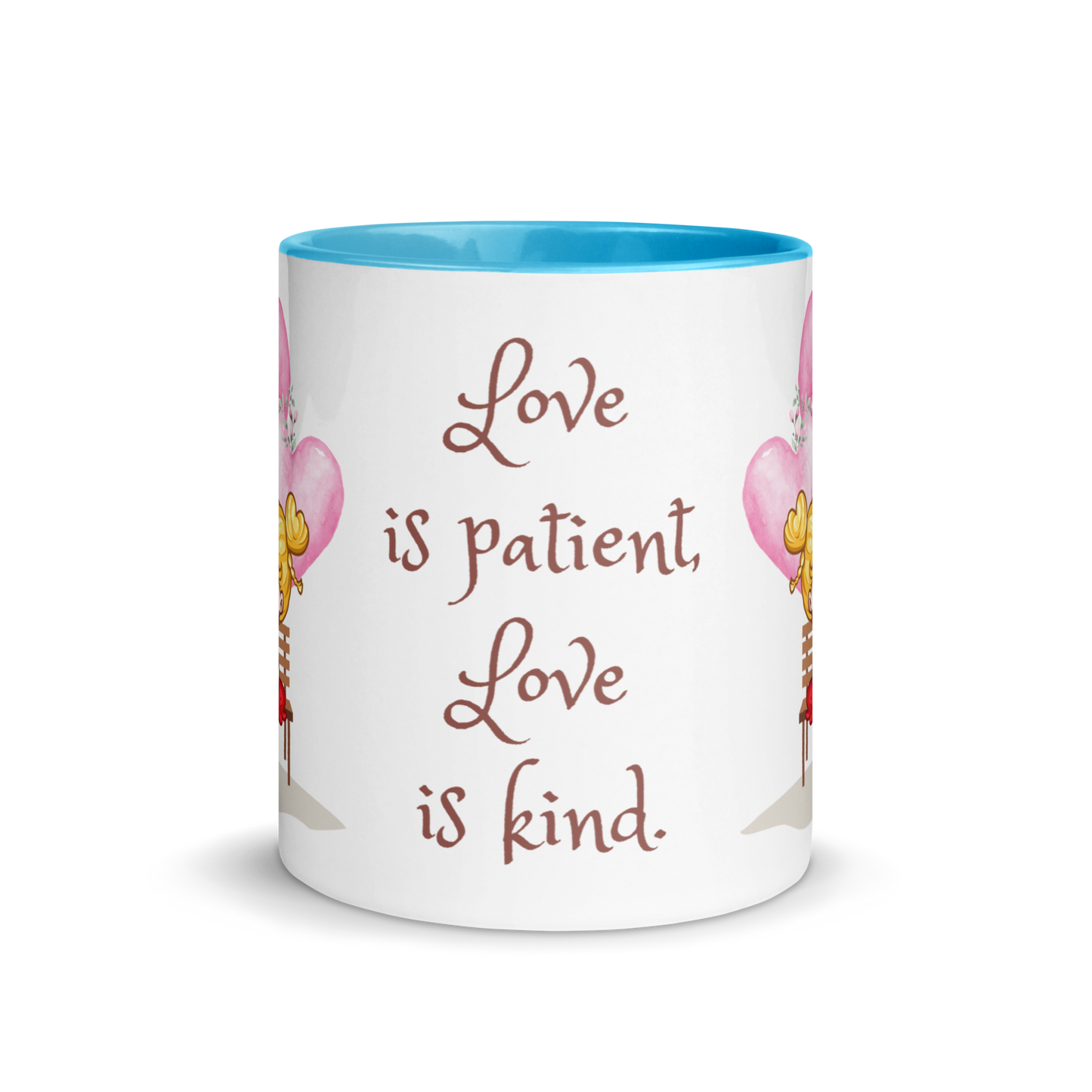 Accent Coffee Mug 11oz | Love is Patient Love is Kind | Love Themed