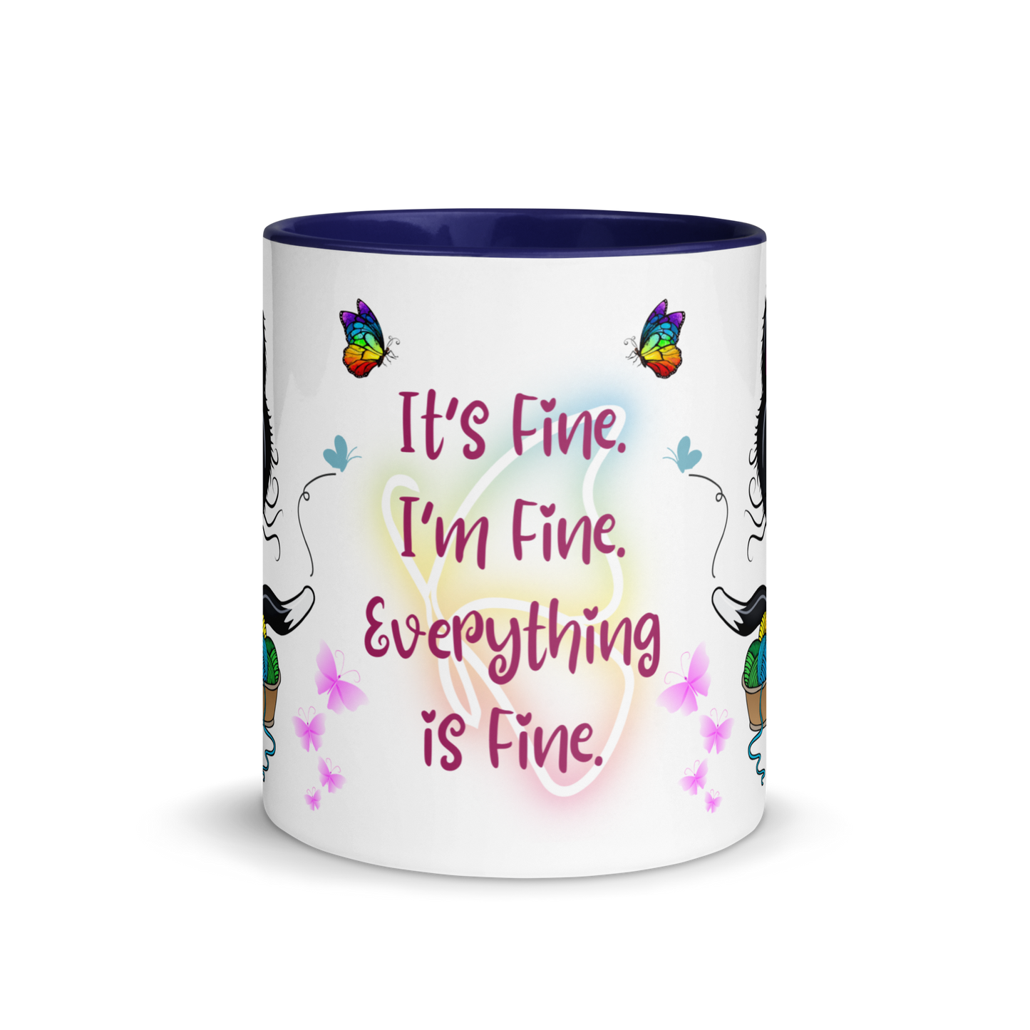 Accent Coffee Mug 11oz | It's Fine. I'm Fine. Everything is Fine.