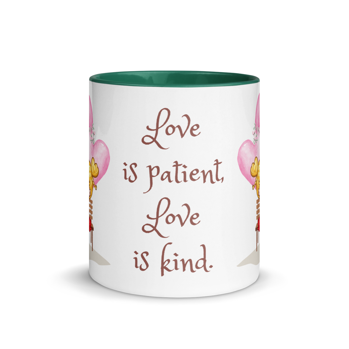 Accent Coffee Mug 11oz | Love is Patient Love is Kind | Love Themed