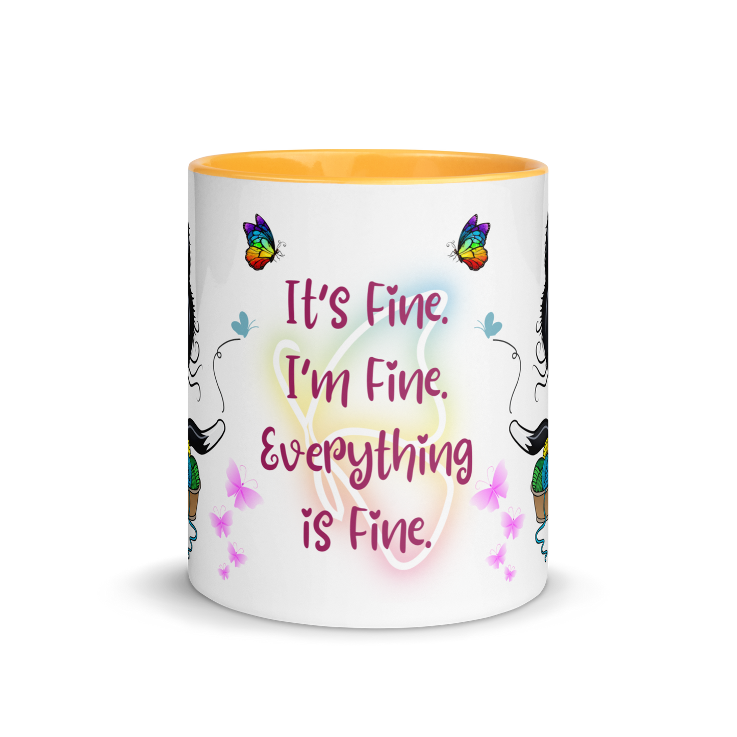 Accent Coffee Mug 11oz | It's Fine. I'm Fine. Everything is Fine.