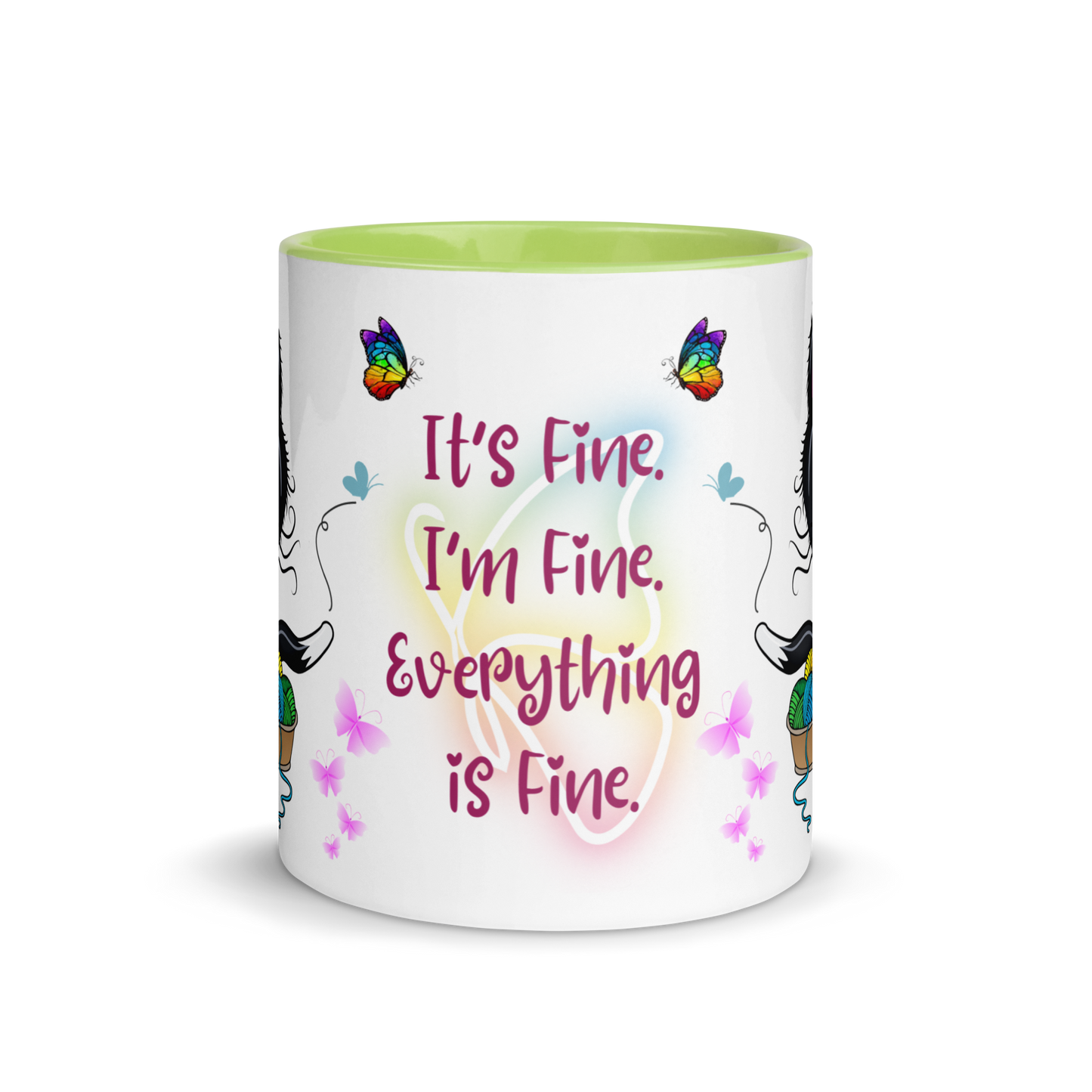 Accent Coffee Mug 11oz | It's Fine. I'm Fine. Everything is Fine.