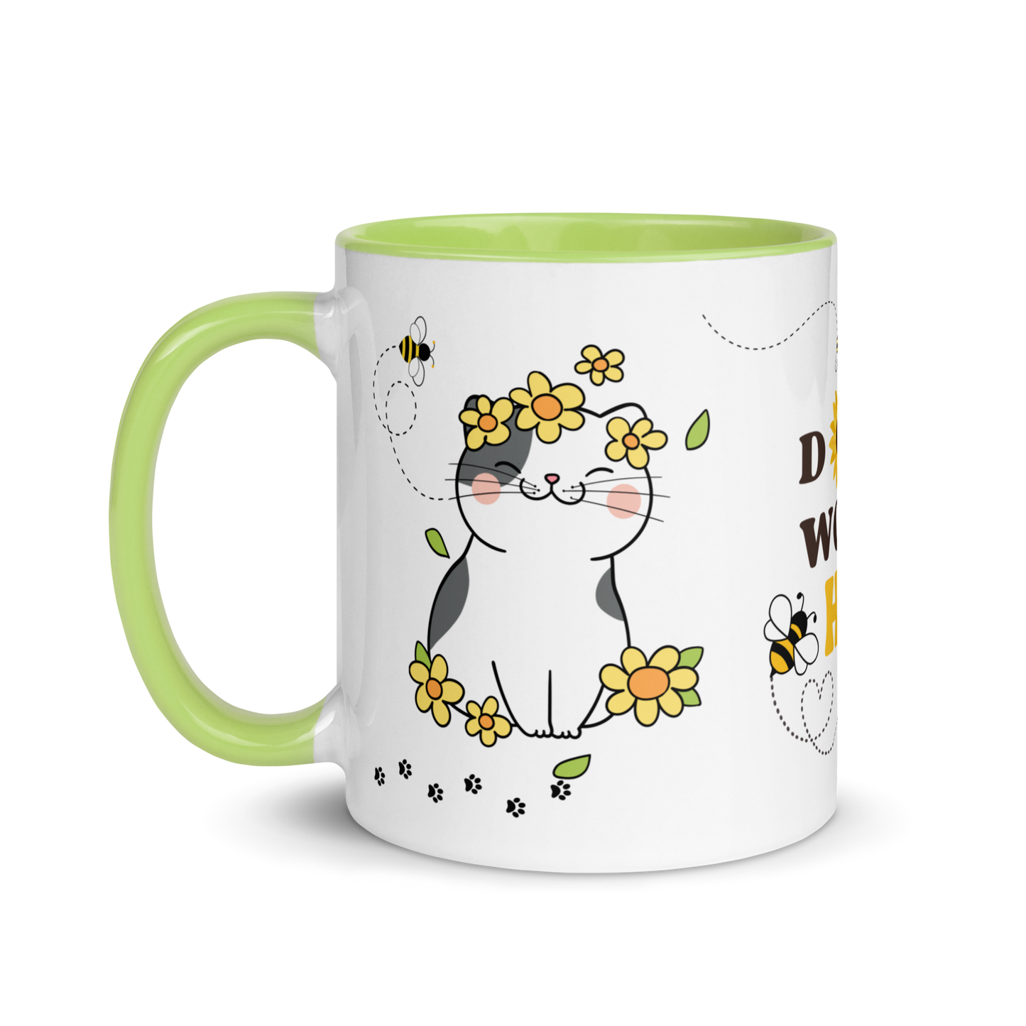 Accent Coffee Mug 11oz | Don't Worry BEE Happy