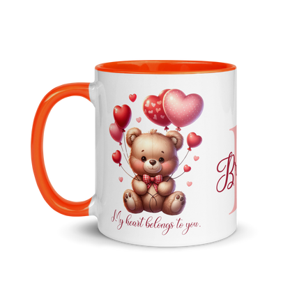 Personalized Coffee Mug 11oz | Cute Bear Holding Balloons
