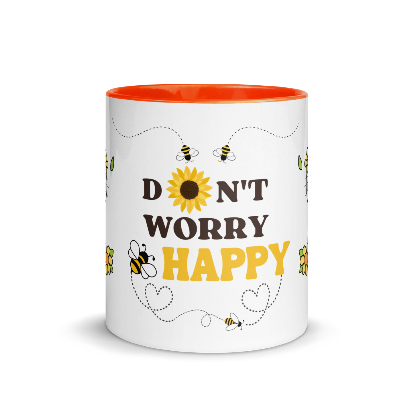 Accent Coffee Mug 11oz | Don't Worry BEE Happy