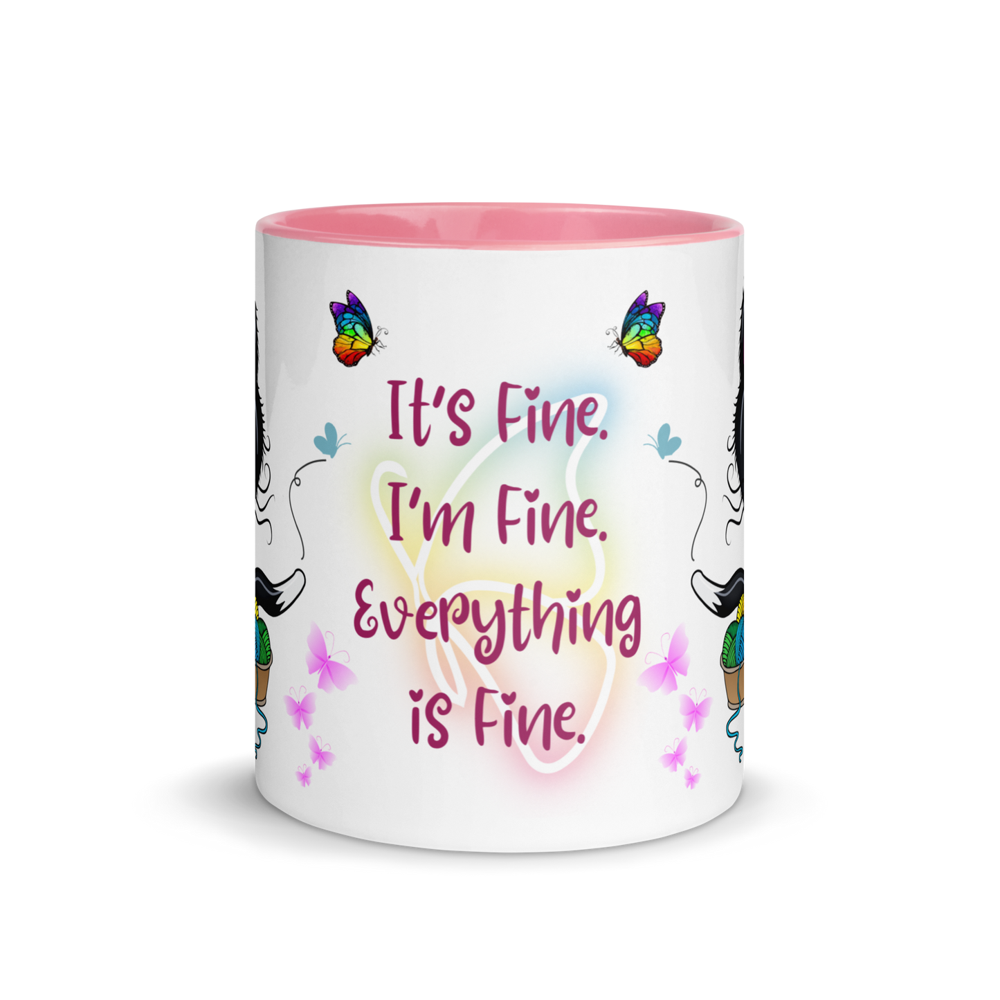 Accent Coffee Mug 11oz | It's Fine. I'm Fine. Everything is Fine.