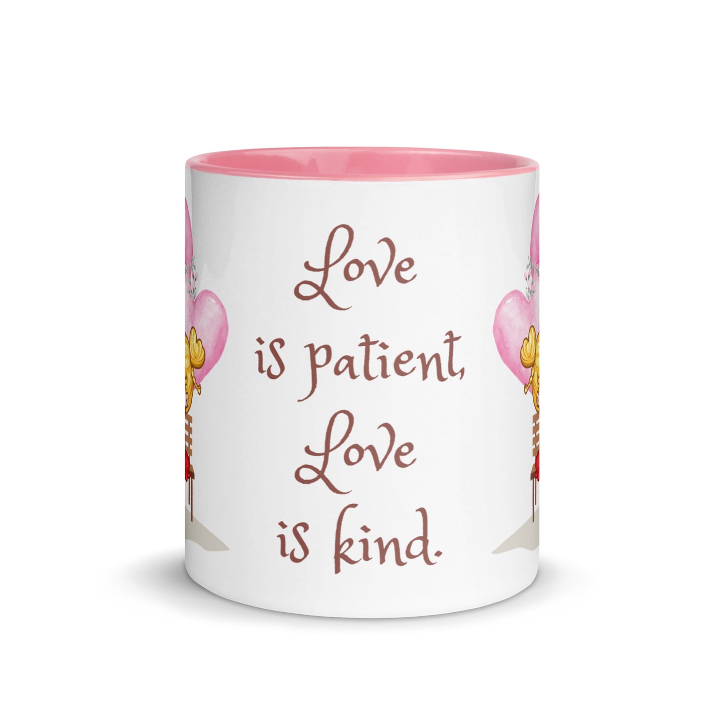 Accent Coffee Mug 11oz | Love is Patient Love is Kind | Love Themed