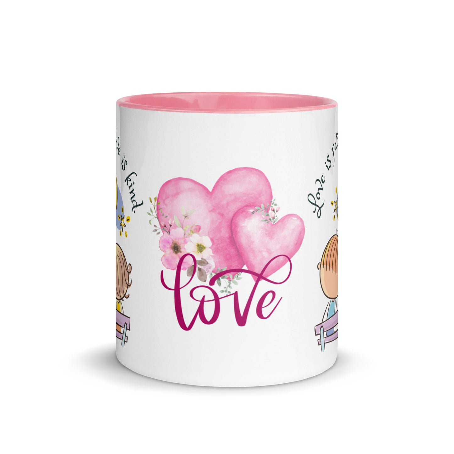 Accent Coffee Mug 11oz | Love is Patient Love is Kind | Love Couple Themed