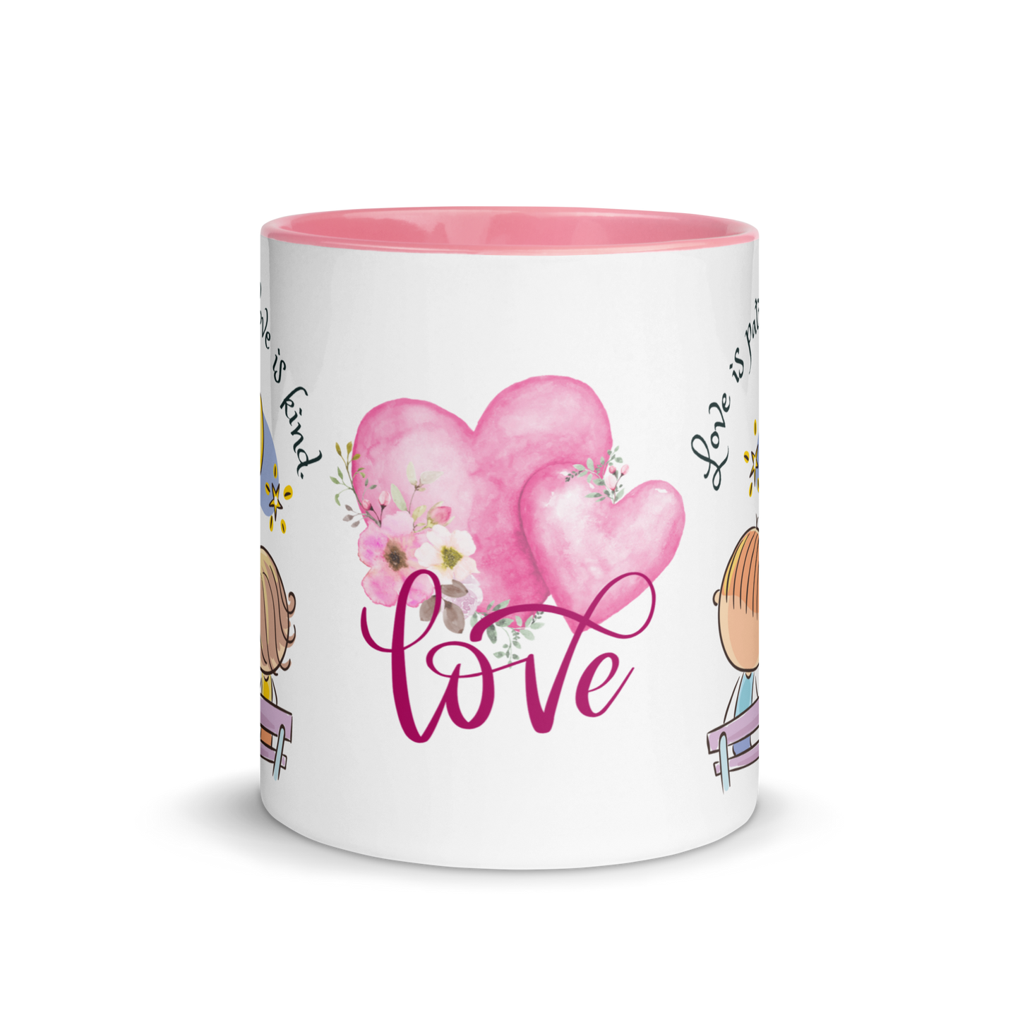 Accent Coffee Mug 11oz | Love is Patient Love is Kind | Love Couple Themed