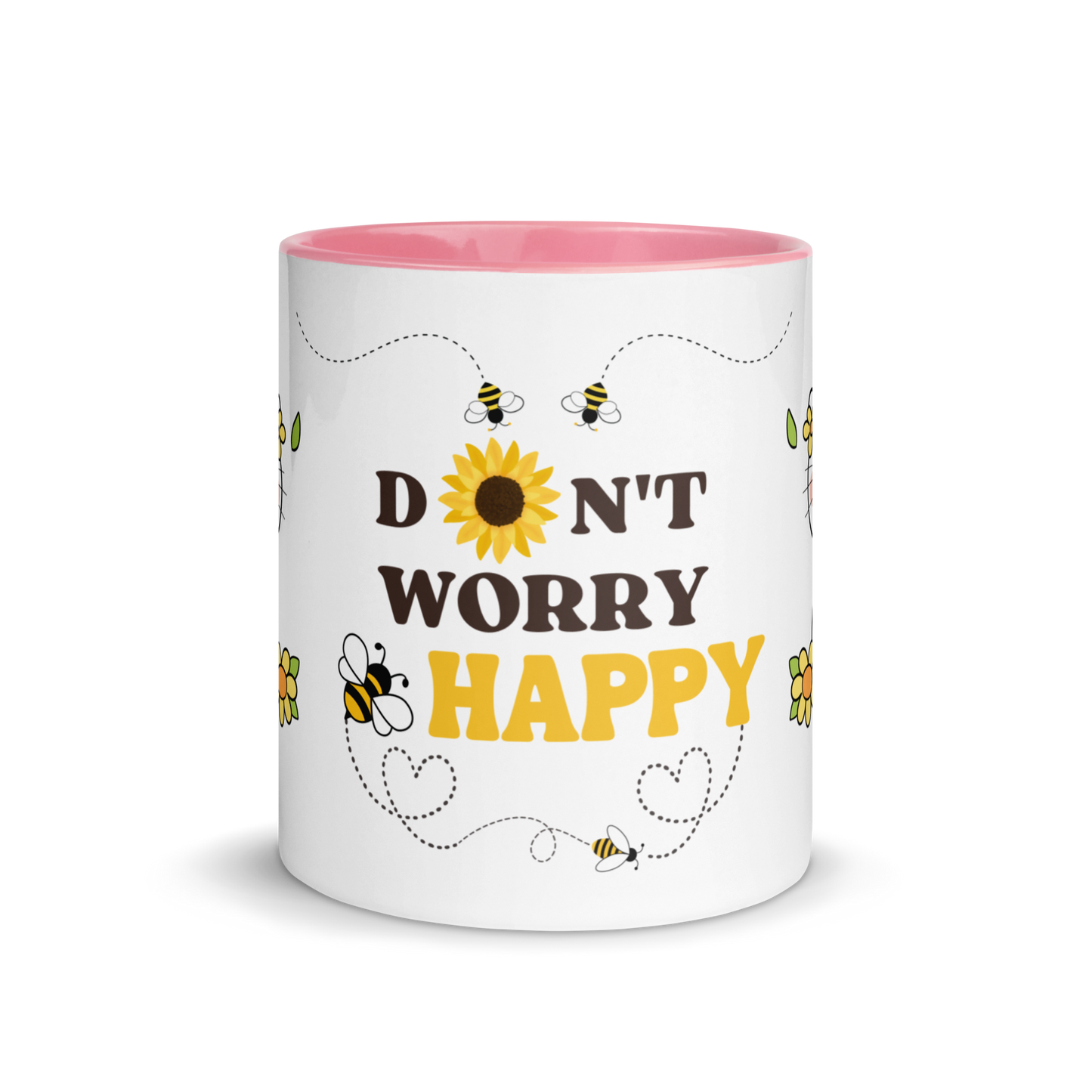 Accent Coffee Mug 11oz | Don't Worry BEE Happy