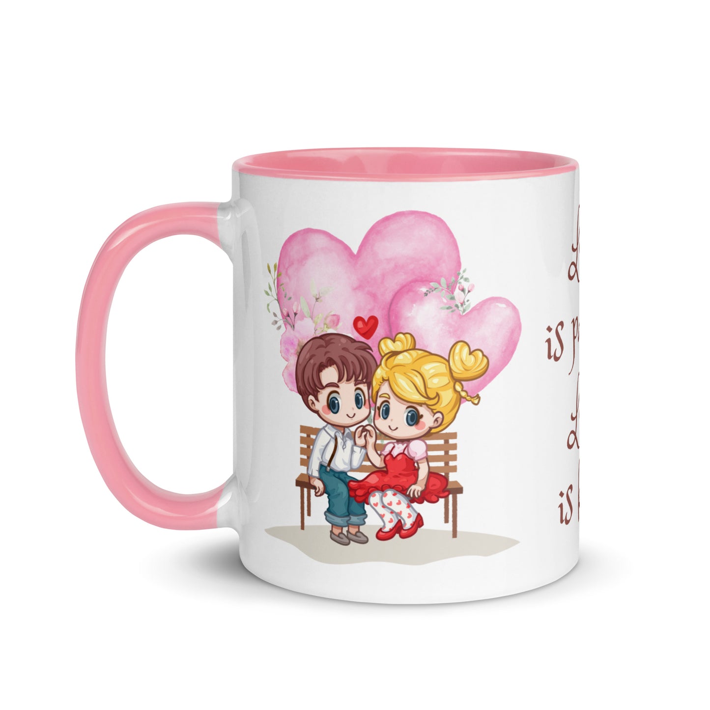 Accent Coffee Mug 11oz | Love is Patient Love is Kind | Love Themed