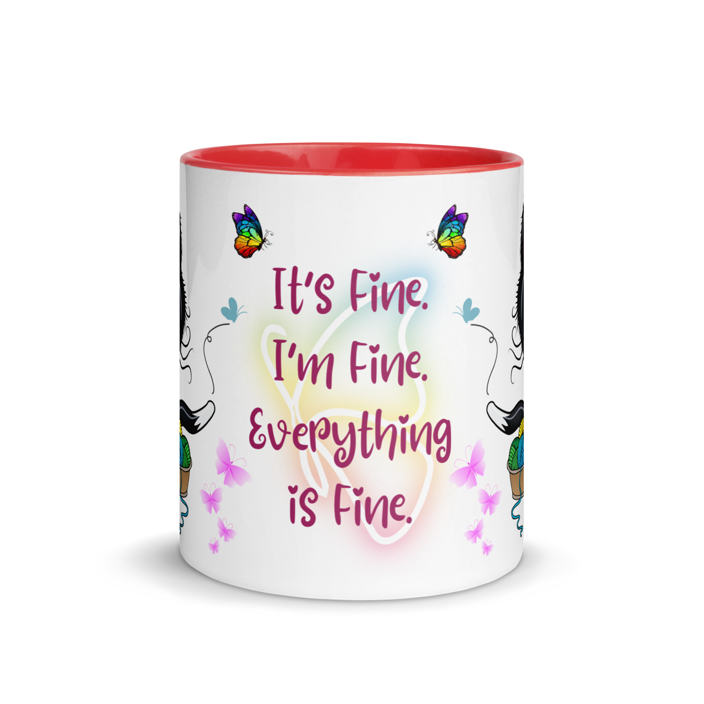 Accent Coffee Mug 11oz | It's Fine. I'm Fine. Everything is Fine.